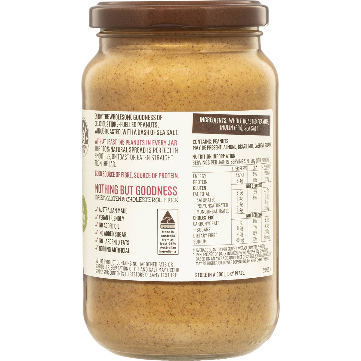 Mayver's Peanut Butter Fiber + 375g Woolworths