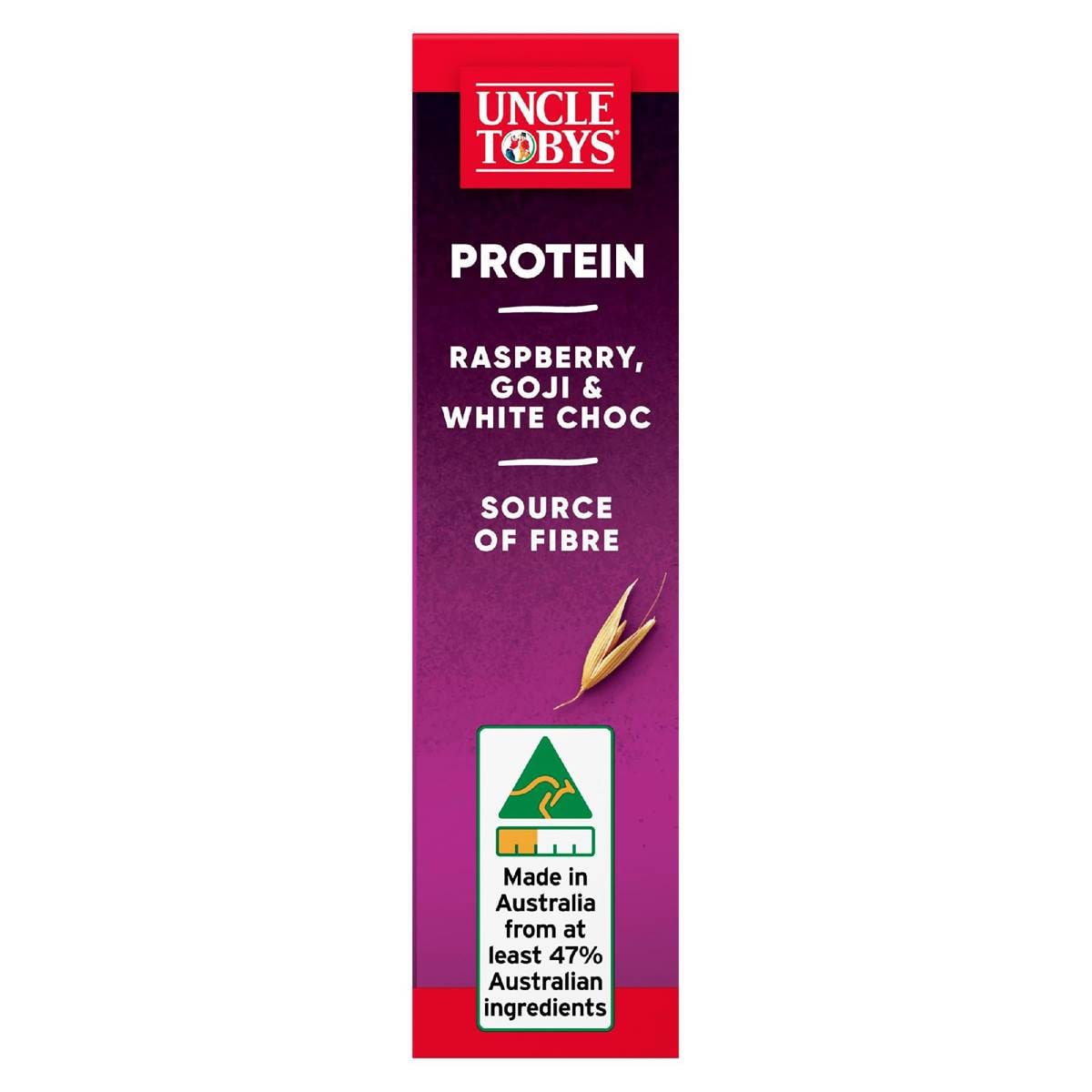 Uncle Tobys Protein Raspberry, Goji & White Choc Muesli Bars 5 Pack