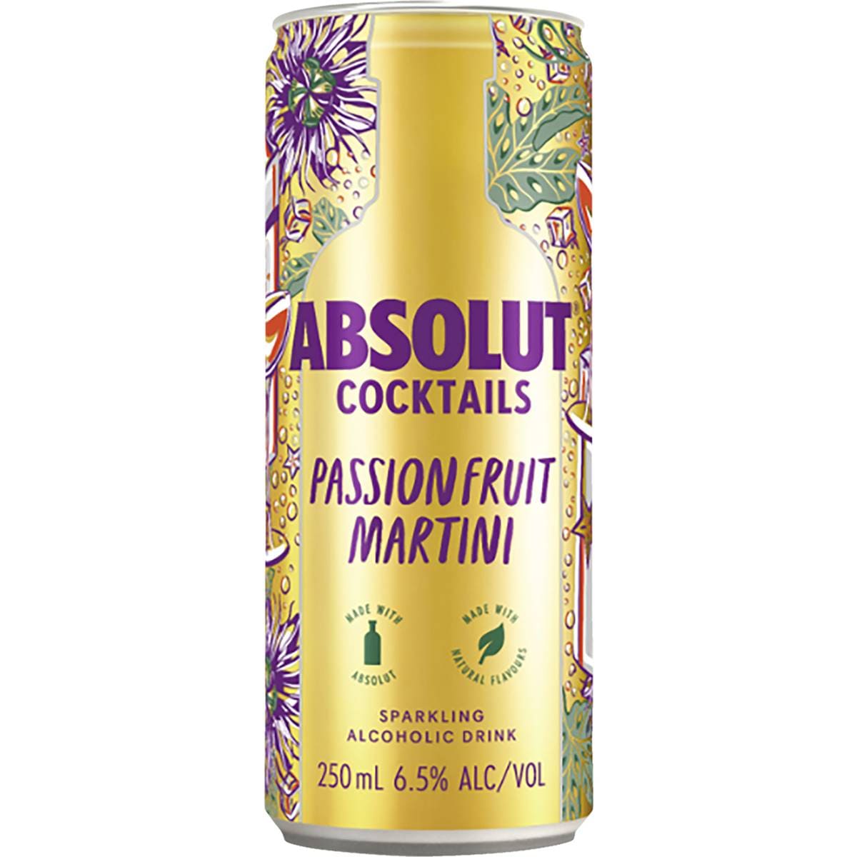 Absolut Passionfruit Martini Can 250ml Woolworths