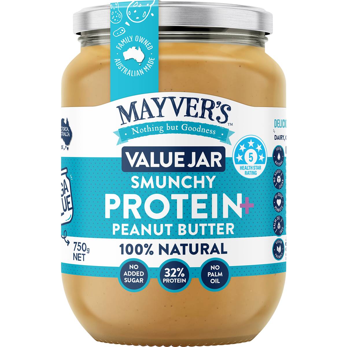 Mayver's Peanut Butter Protein + 750g Woolworths