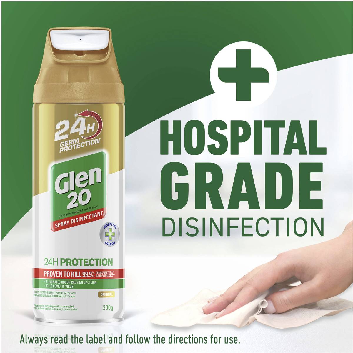 Glen 20 24h Protection Original Disinfectant Spray 300g Woolworths