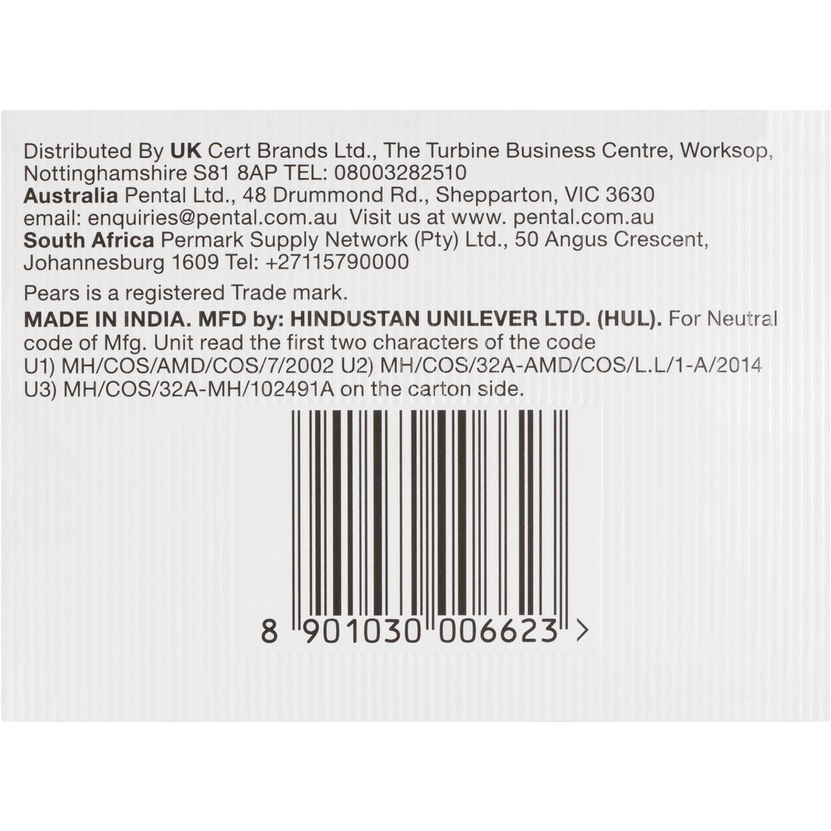 Pears Soap Bar Transparent 3x125g Woolworths