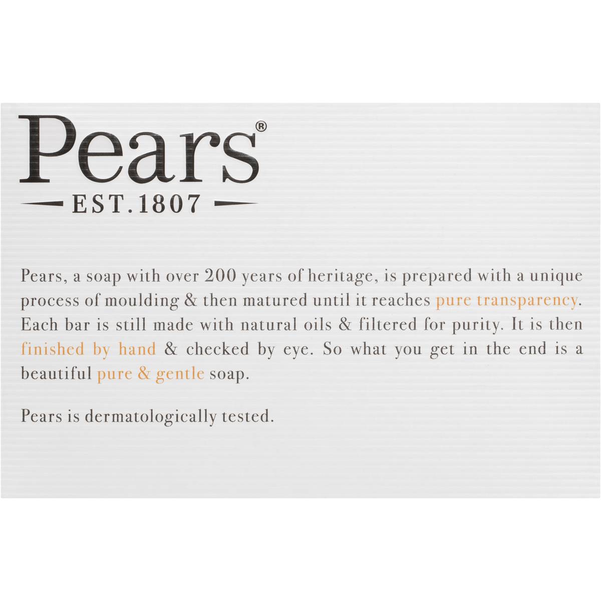 Pears Soap Bar Transparent 3x125g Woolworths