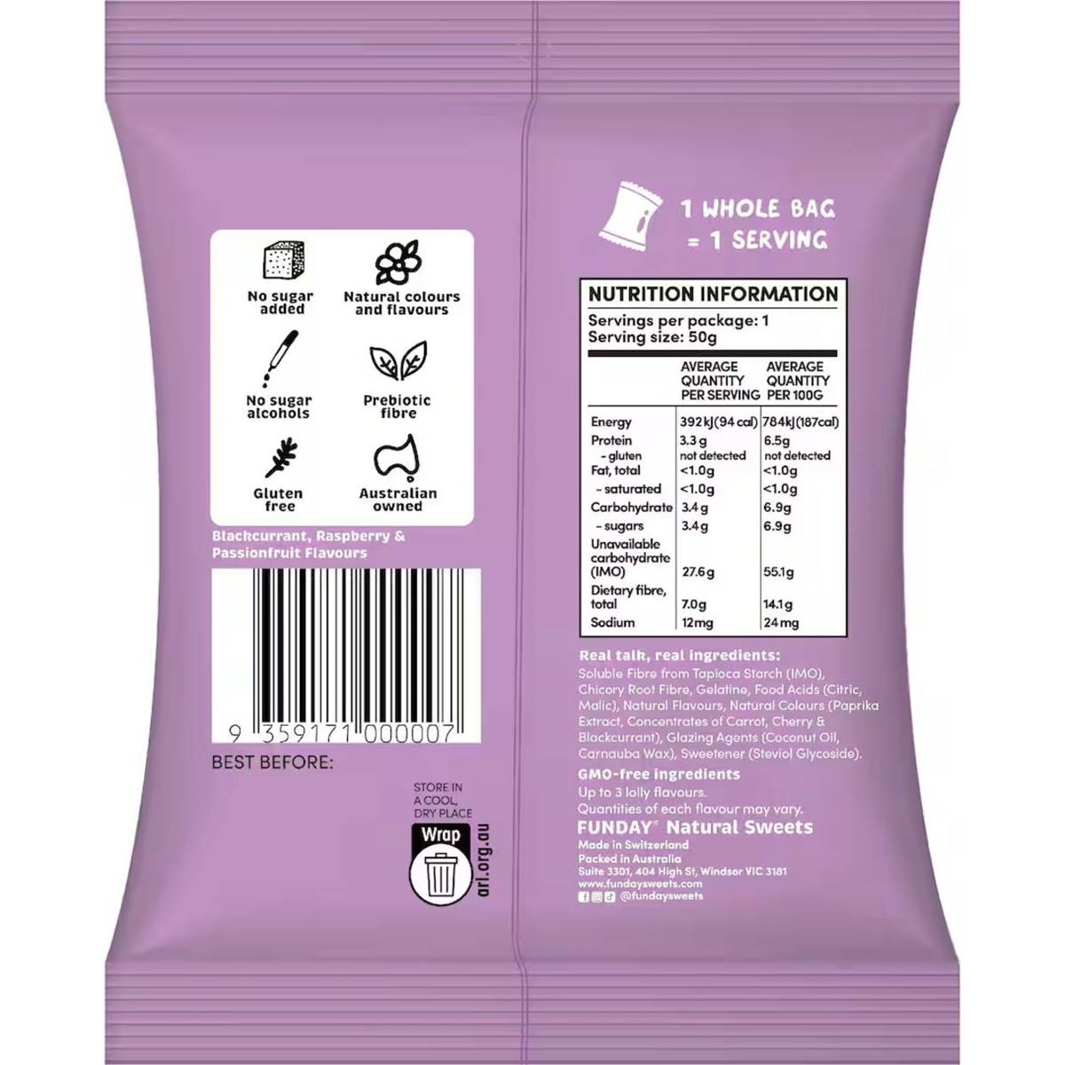 Funday Fruity Flavoured Gummy Snakes 50g Woolworths