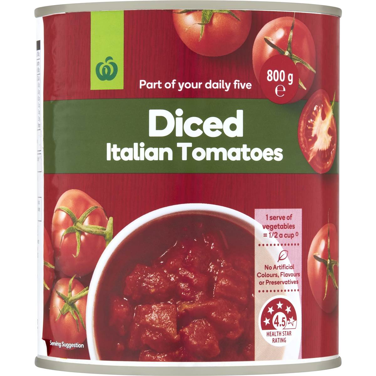 Woolworths Diced Italian Tomatoes 800g Woolworths