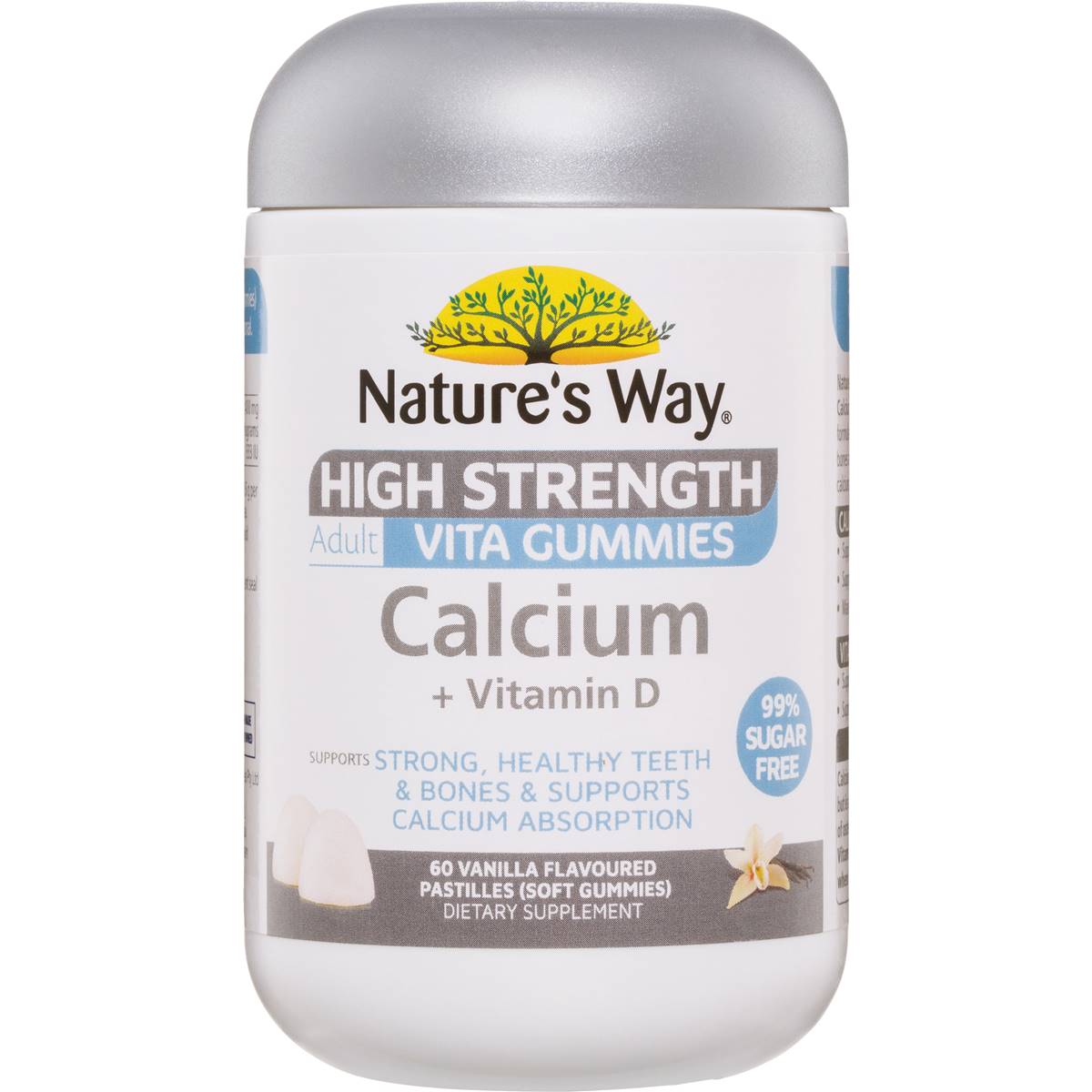 Natures Way High Strength Calcium + Vitamin D Adult Gummies 60 Pack ...