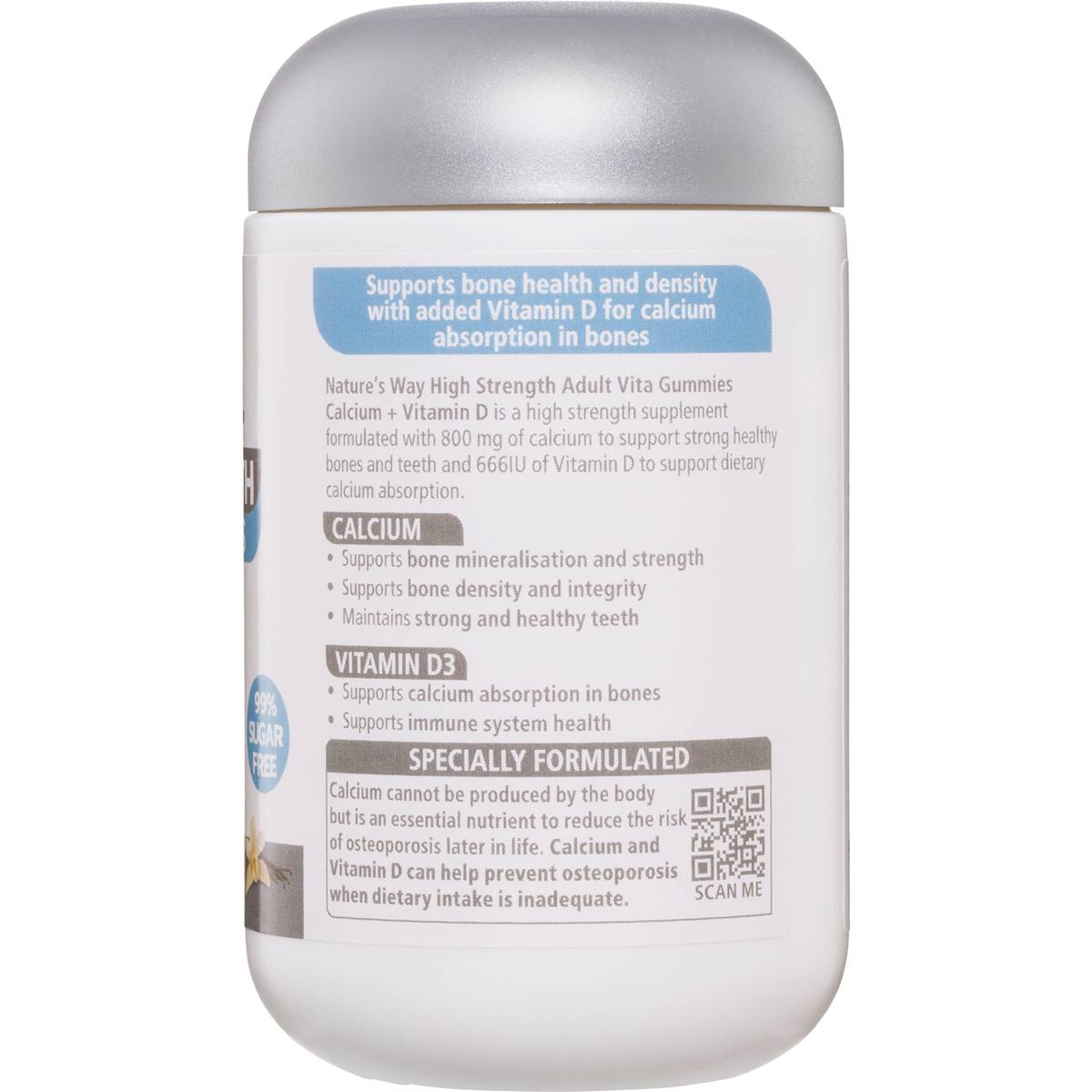 Natures Way High Strength Calcium + Vitamin D Adult Gummies 60 Pack