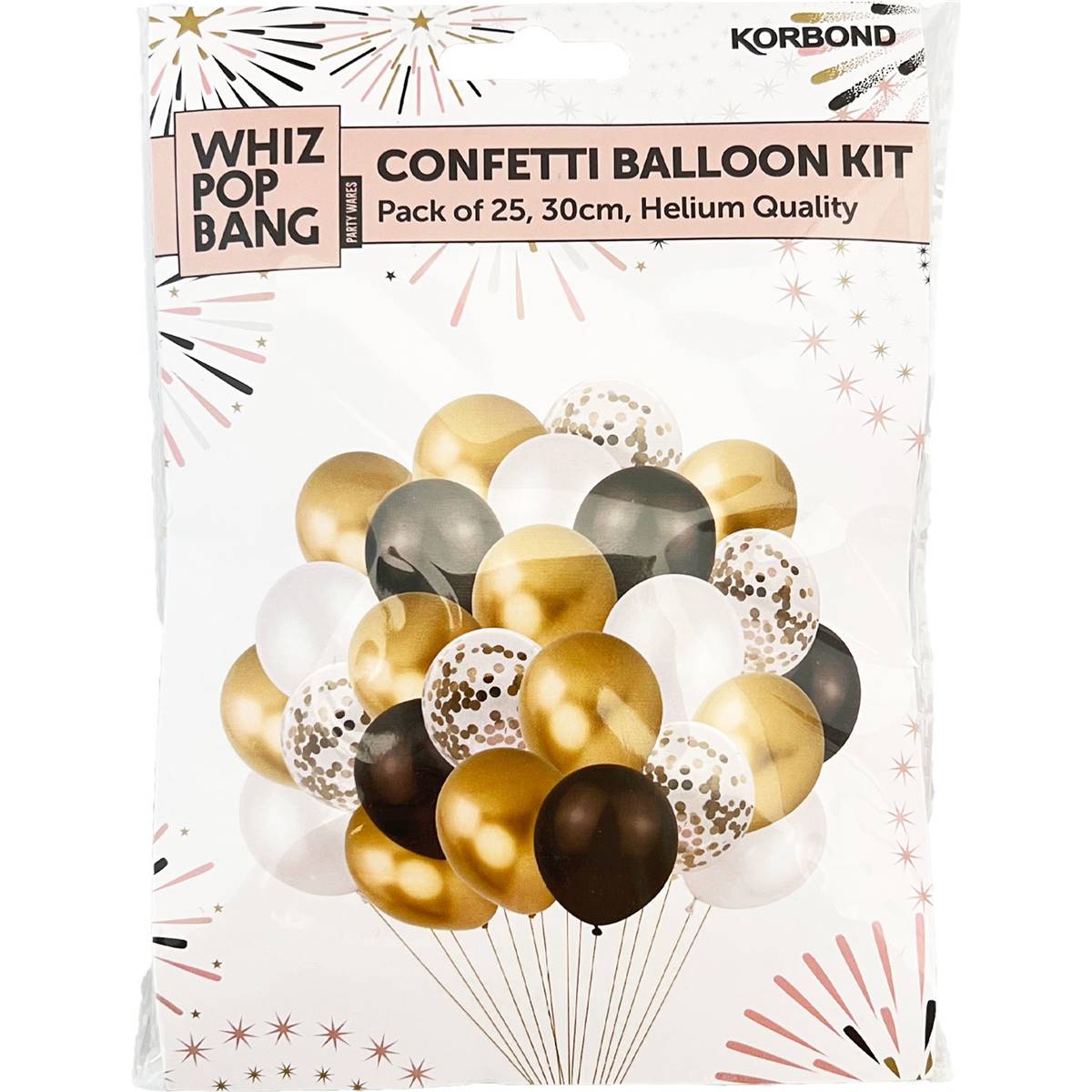 Whiz Pop Bang Confetti Balloon Kit 25 Pack Woolworths