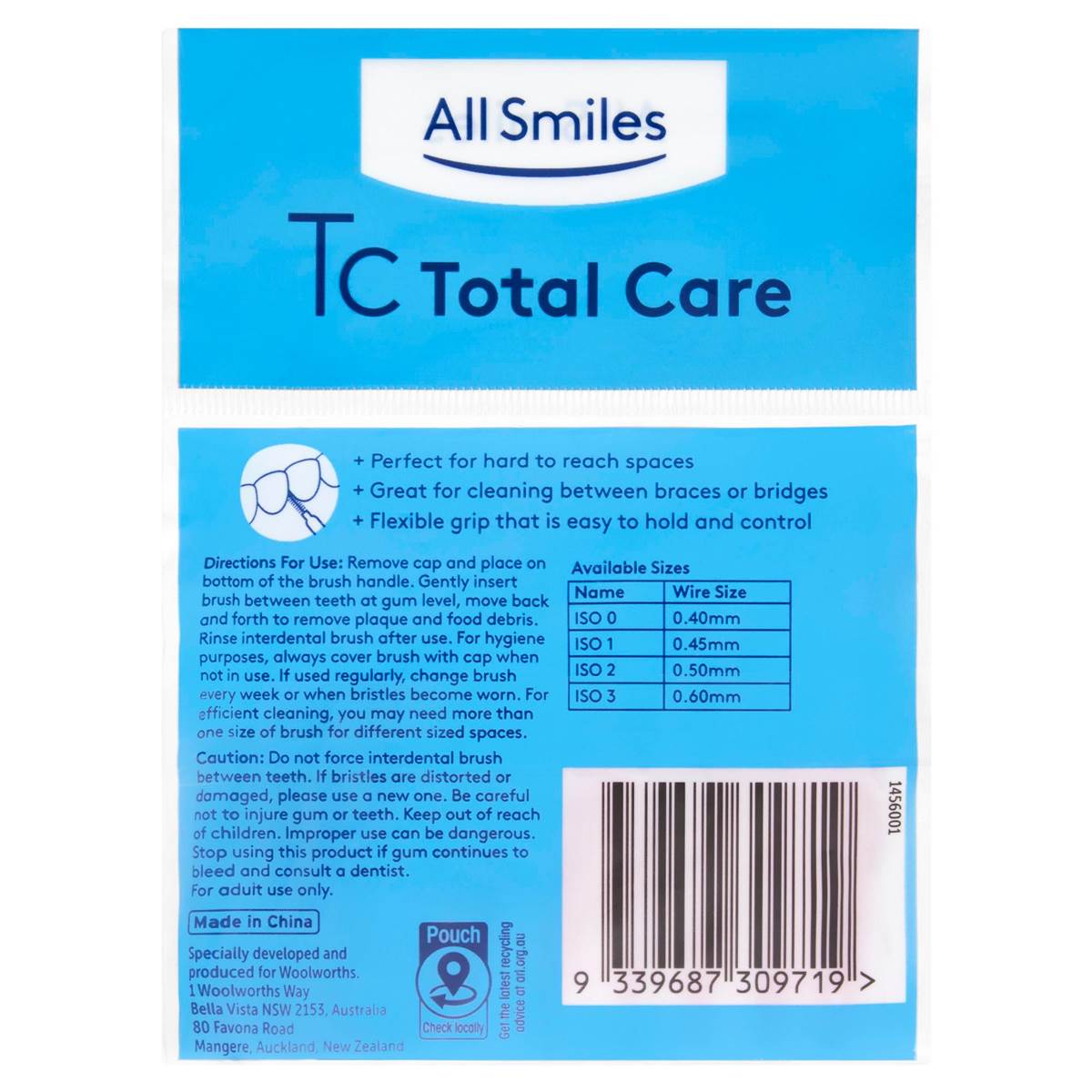 All Smiles Total Care Interdental Brushes Extra Small 10 Pack Woolworths