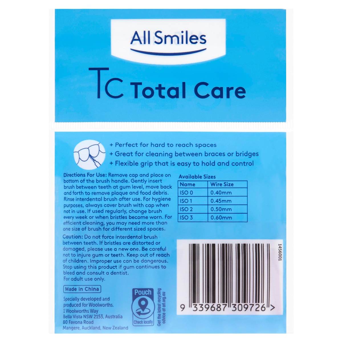 All Smiles Total Care Interdental Brushes Medium 10 Pack Woolworths