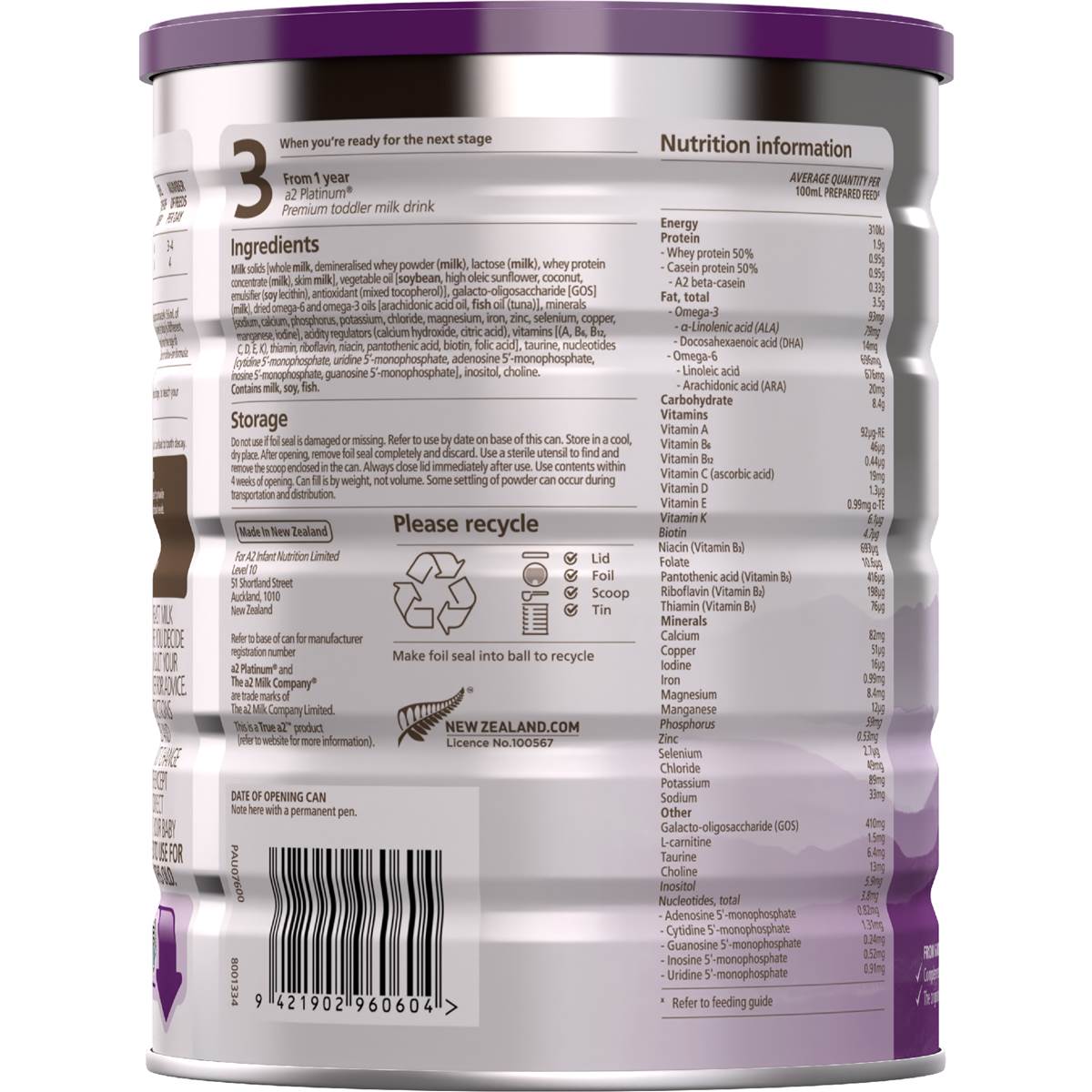 A2 Platinum Follow On Formula Stage 2 900g Woolworths