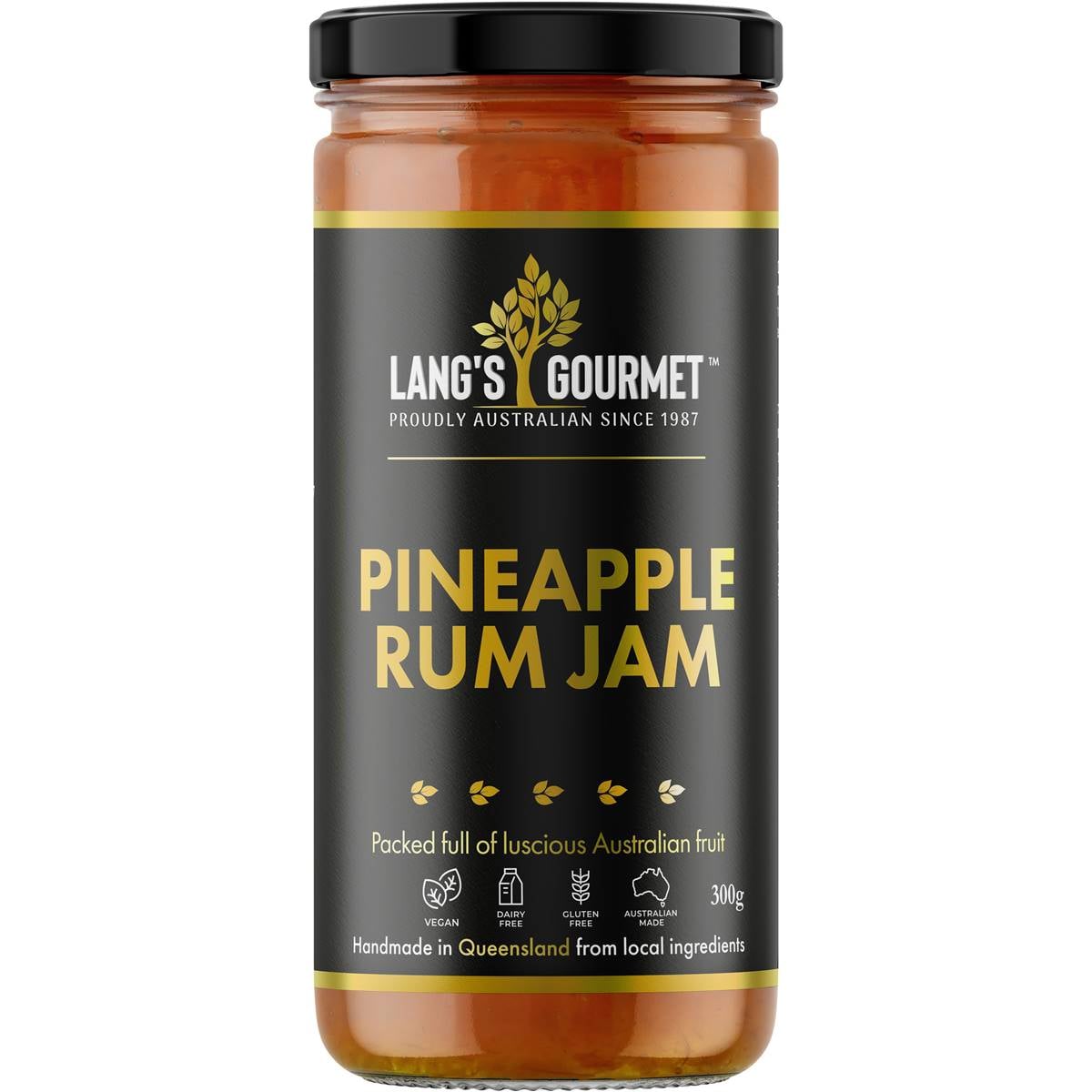 Lang's Gourmet Pineapple Rum Jam 300g Woolworths