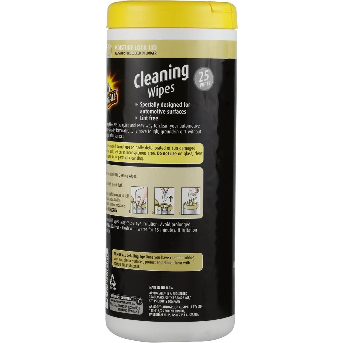 Armor All Clean Wipes Multi Purpose Each Woolworths