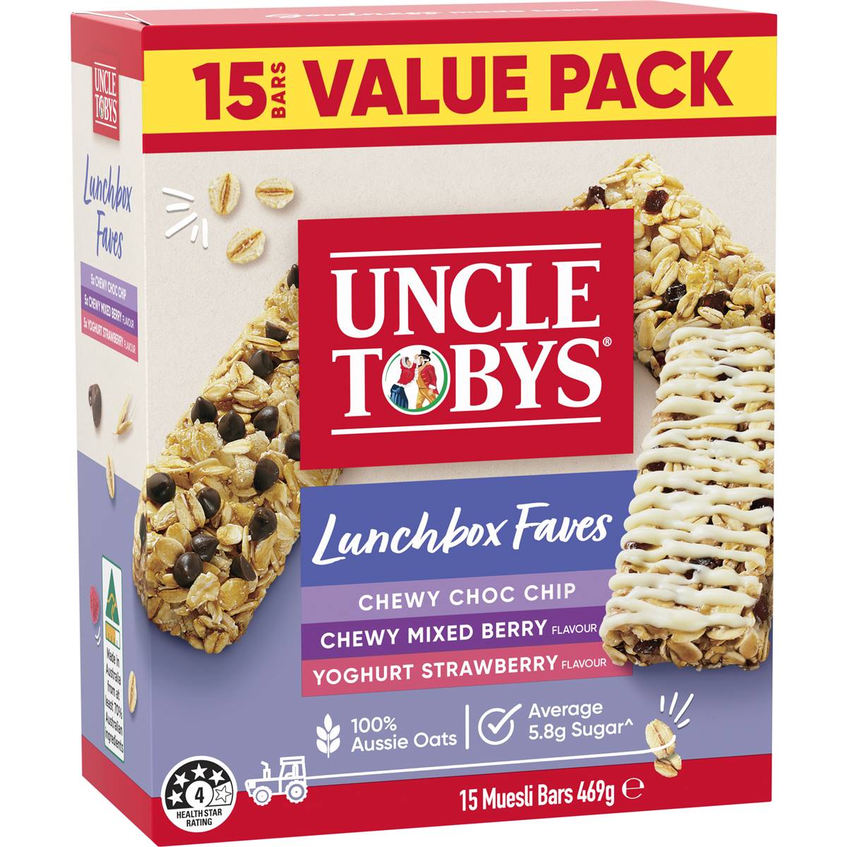 Uncle Tobys Lunchbox Faves Muesli Bars 15 Pack Woolworths