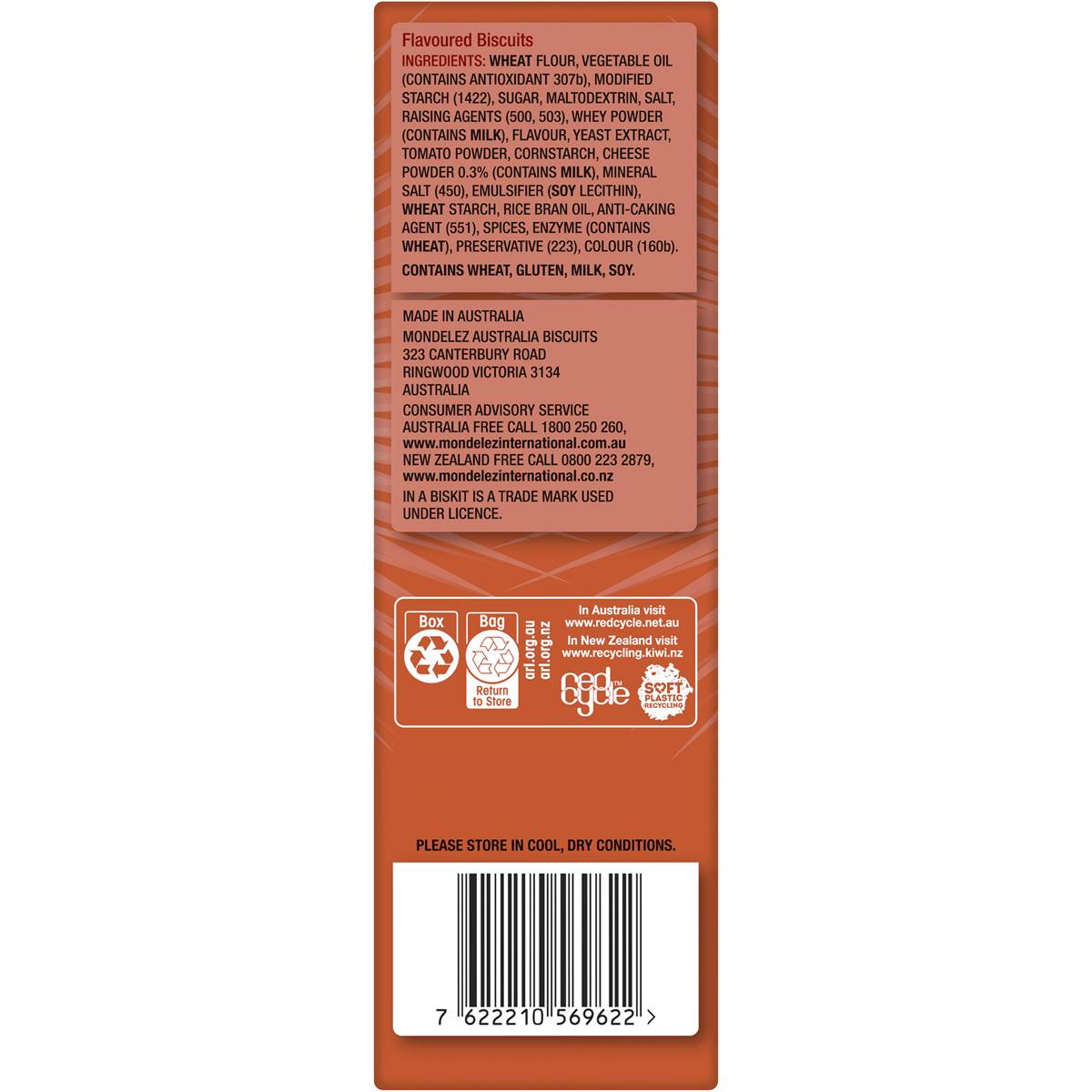In A Biskit Cheese Burger Crackers 160g Woolworths