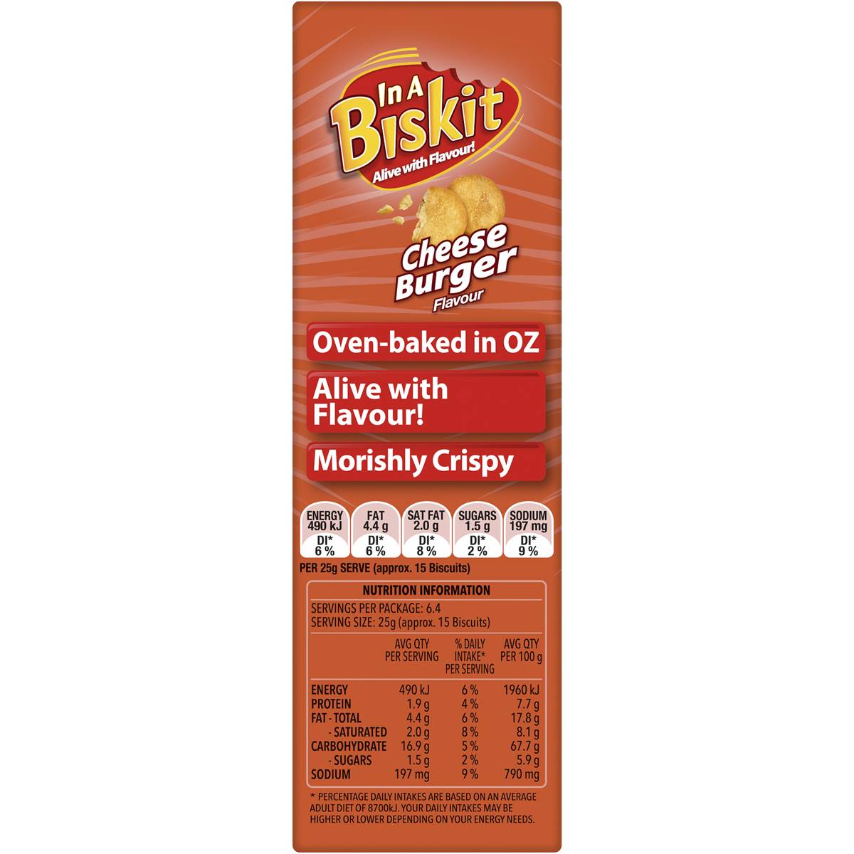 In A Biskit Cheese Burger Crackers 160g Woolworths