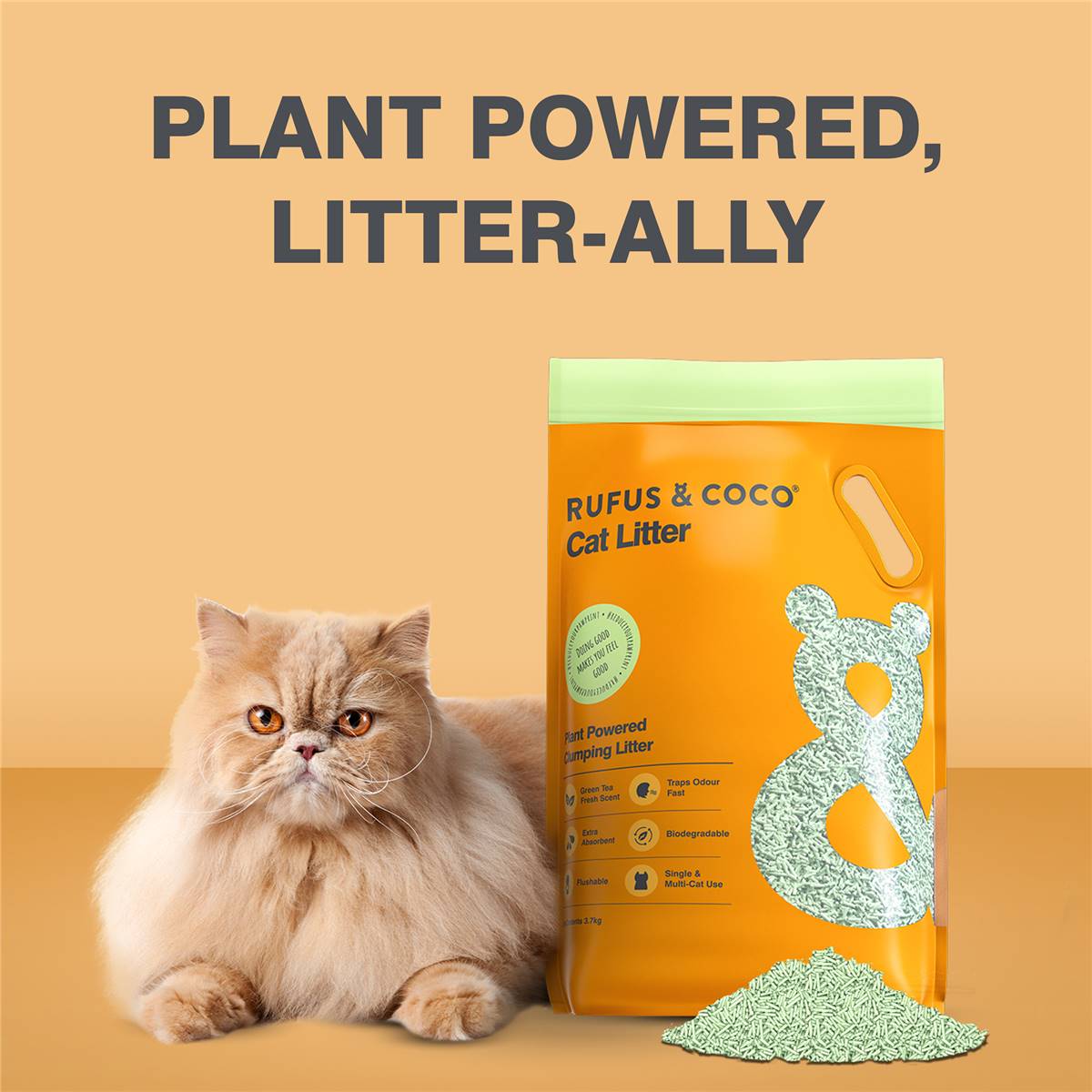 Rufus & Coco Cat Litter Plant Powered 3.7kg Woolworths
