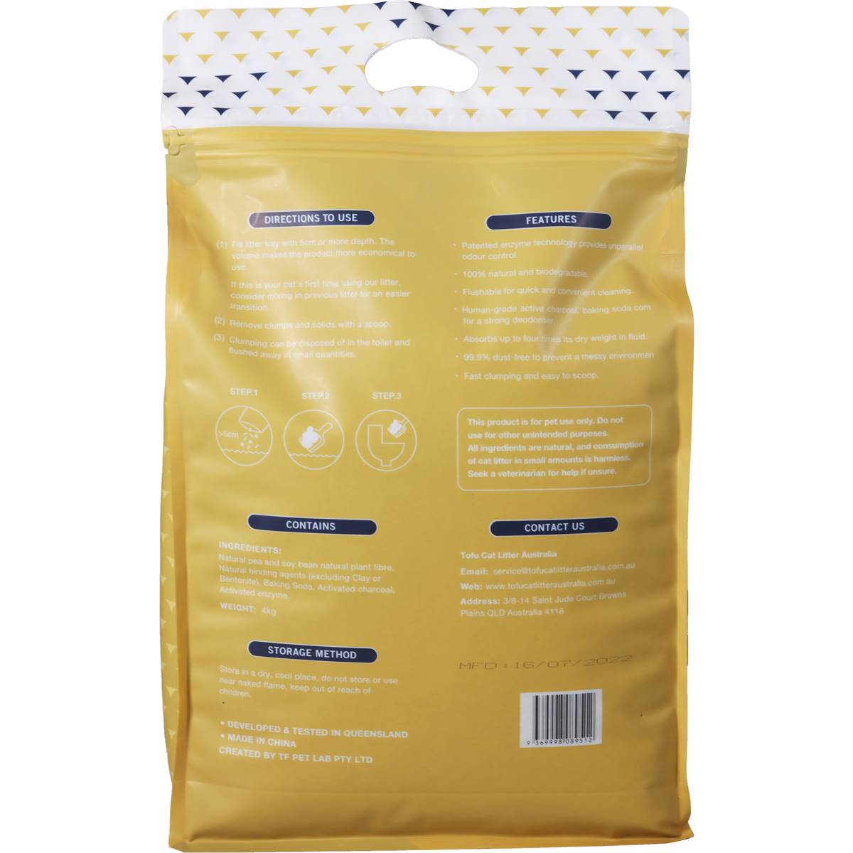 Tofu Cat Litter Enzyme Activated 4kg Woolworths