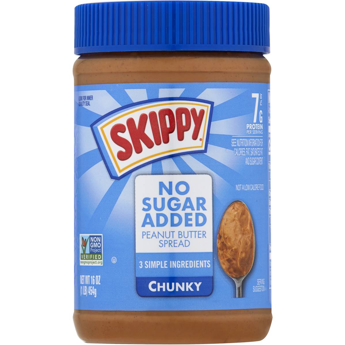 Skippy Chunky No Added Sugar Peanut Butter 454g Woolworths