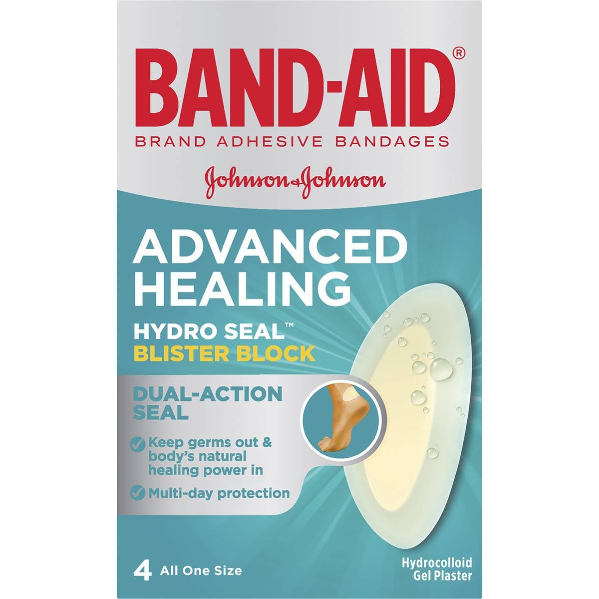 Bandaid Advanced Healing Hydro Seal Blister Block 4 Pack Woolworths