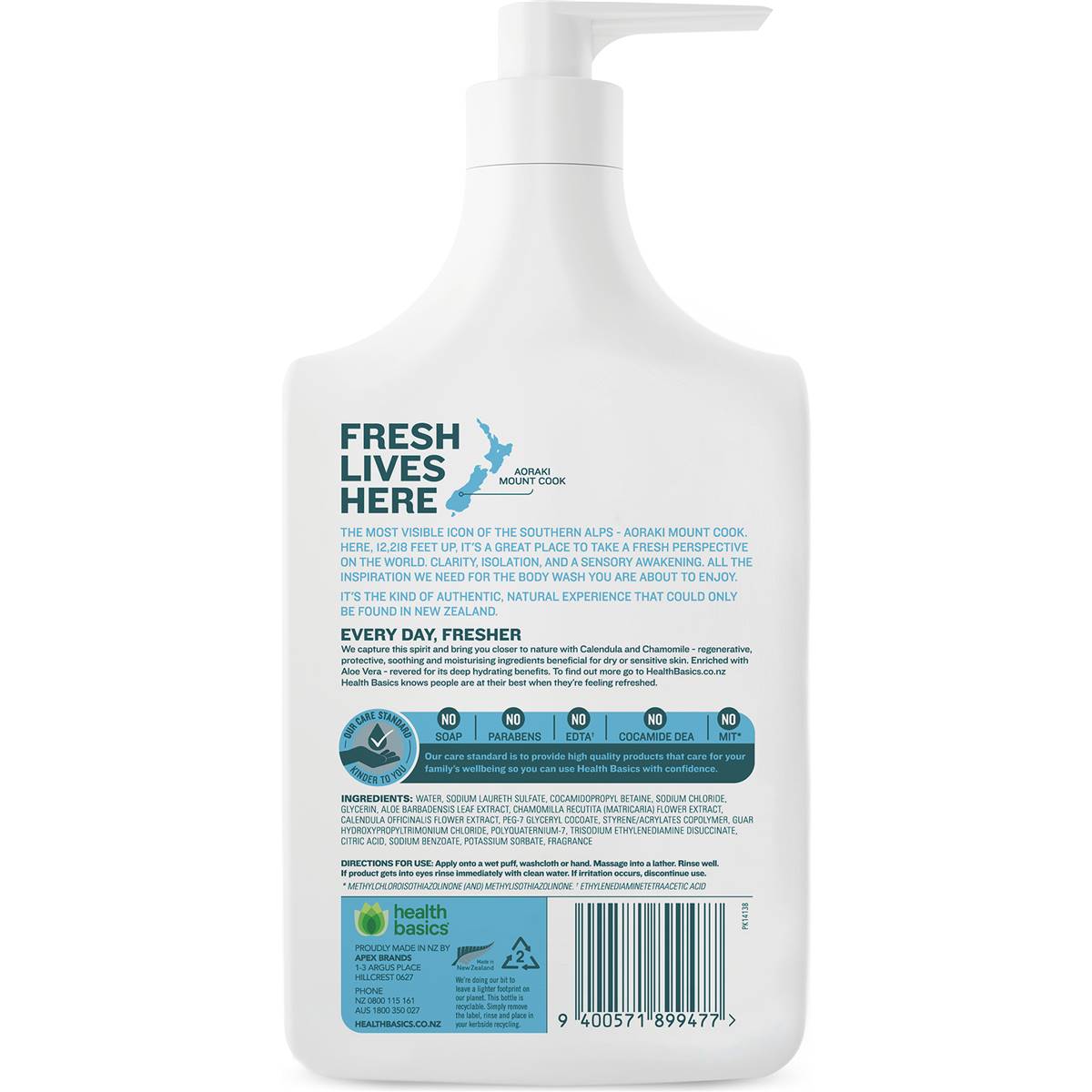 Health Basics Body Wash Dermatology Plus 1l Woolworths