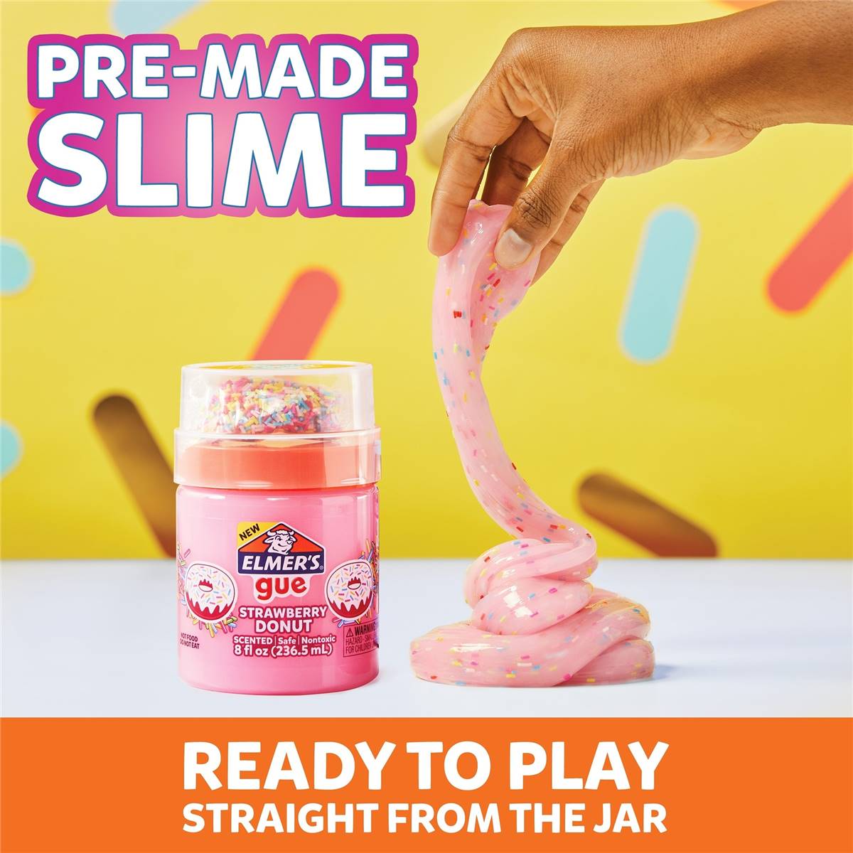 Elmers Gue Strawberry Donut Premade Slime Mixins 237ml Woolworths