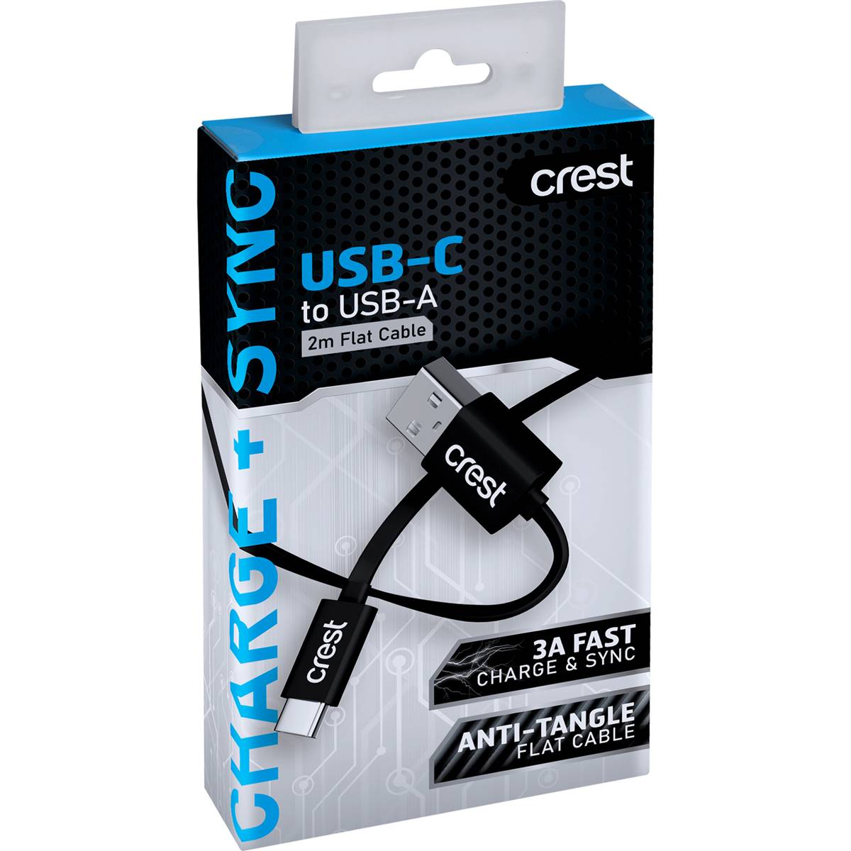 Crest Usbc To Usba Flat Cable 1 Pack Woolworths