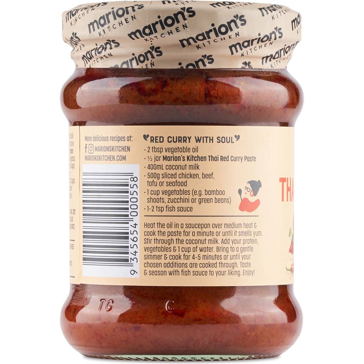Marion's Kitchen Red Curry Paste 190g Woolworths
