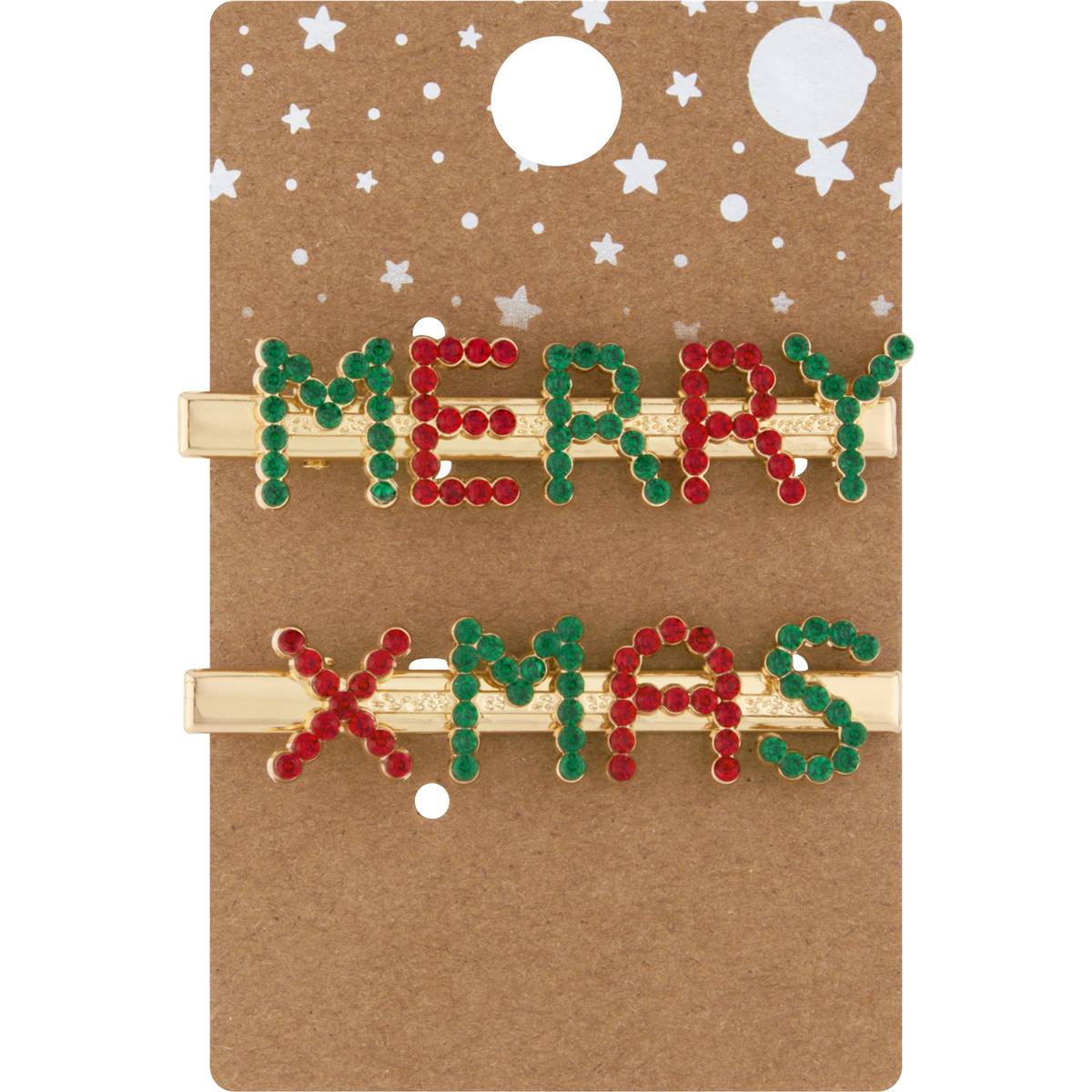 Christmas Merry Christmas Hair Clips 2 Pack Woolworths