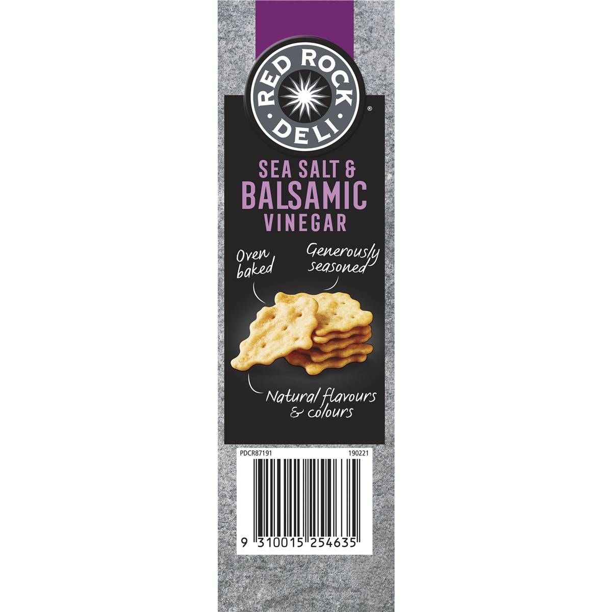 Red Rock Deli Deli Style Crackers Sea Salt & Balsamic Vinegar 135g