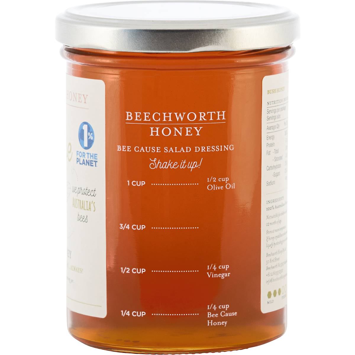 Beechworth Bee Cause 100 Australian Bush Honey Jar 550g Woolworths