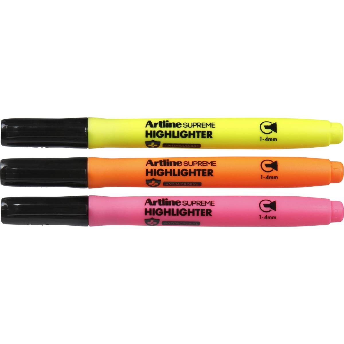 Artline Supreme Highlighter 3 Pack Woolworths