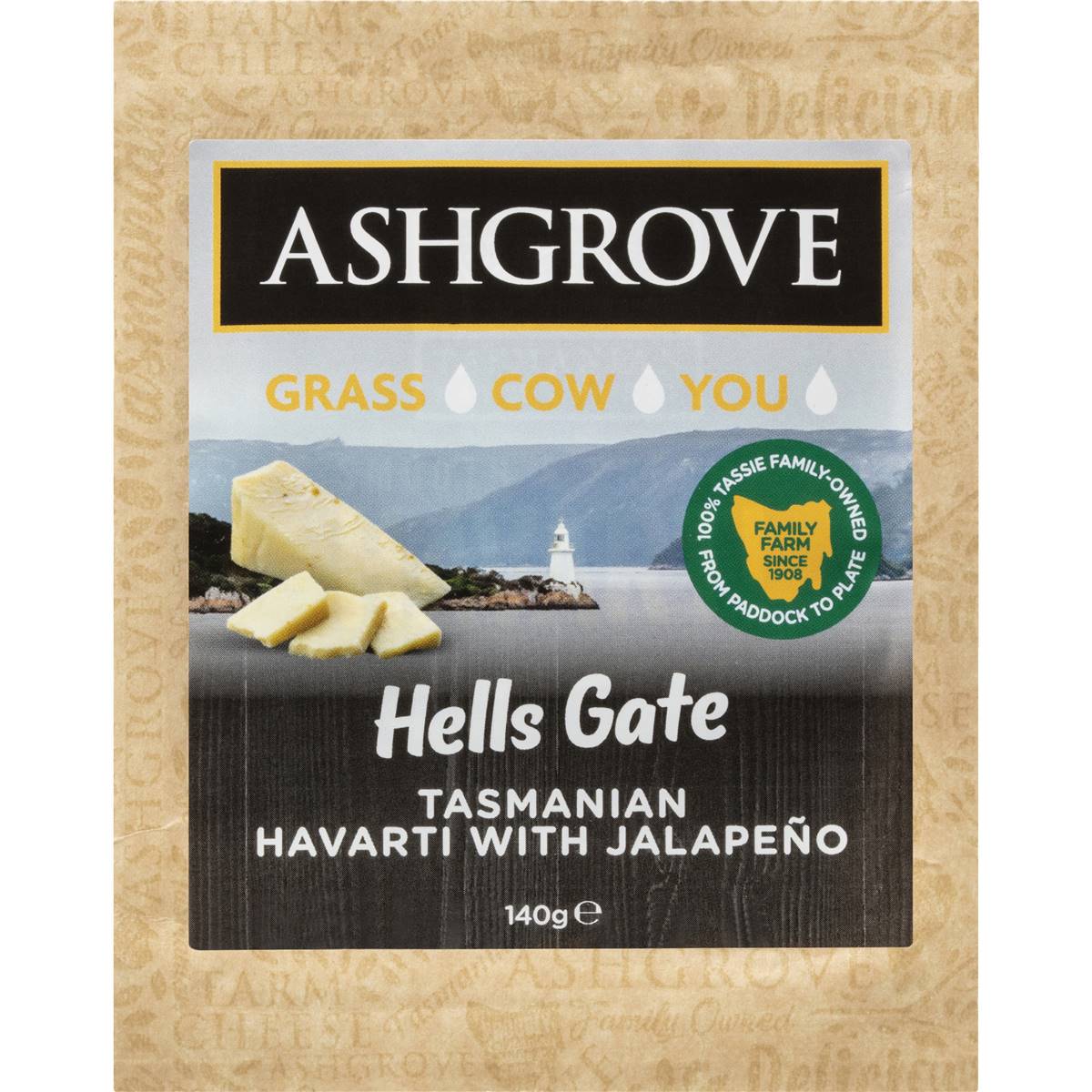 Ashgrove Hells Gate Havarti Jalapeno Cheese 140g Woolworths