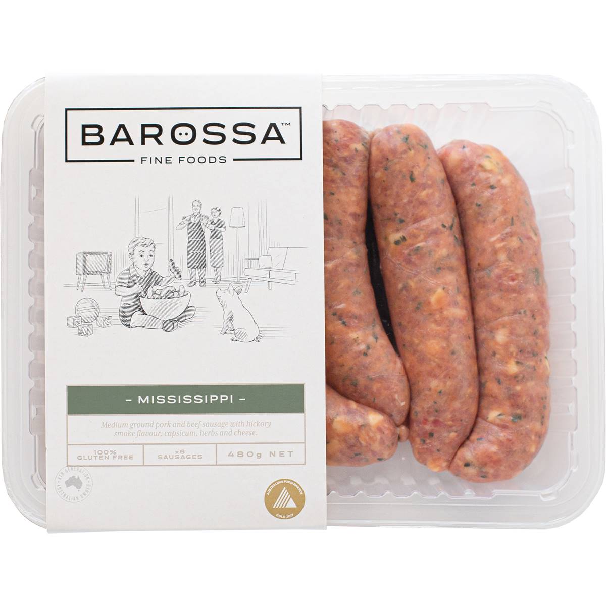 Barossa Fine Foods Mississippi Sausages 480g Woolworths