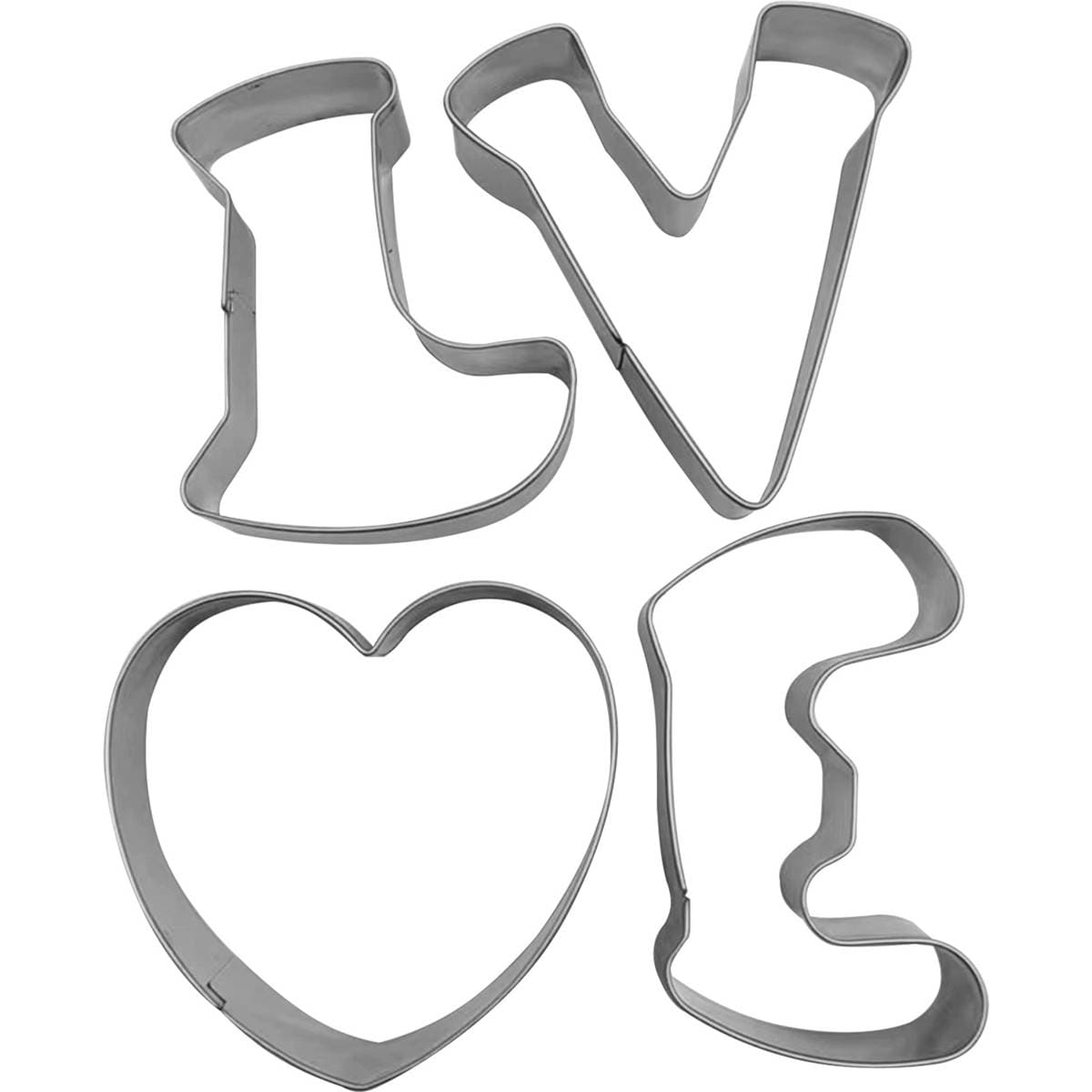 Valentine's Day Cookie Cutter Set Love 4 Pack Woolworths