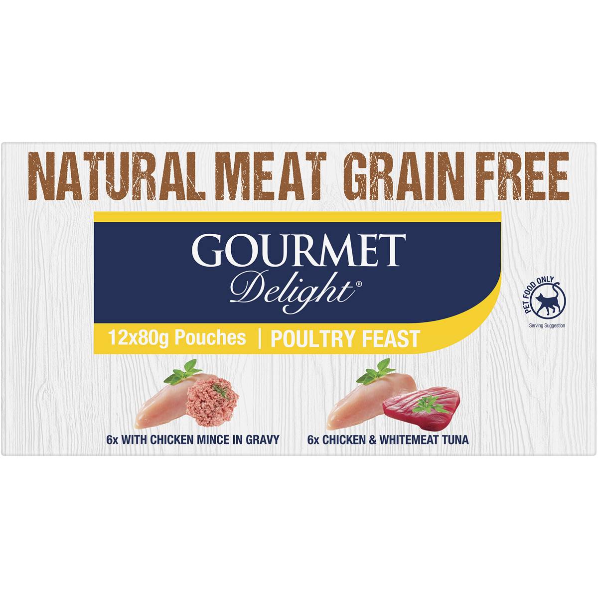 Gourmet Delight Cat Food Poultry Feast 12 Pack 960g Woolworths