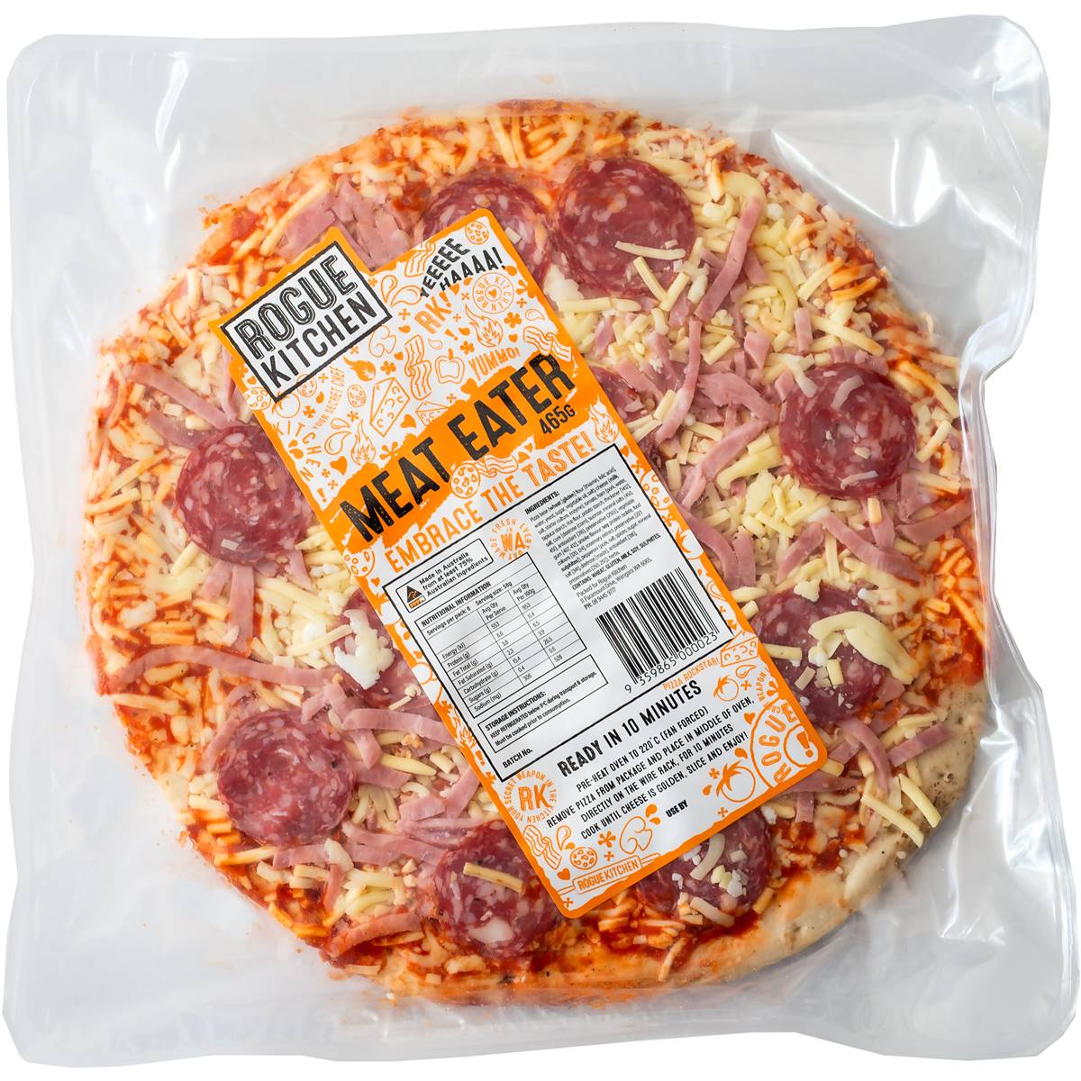Rogue Kitchen Meat Eater Pizza 465g Woolworths