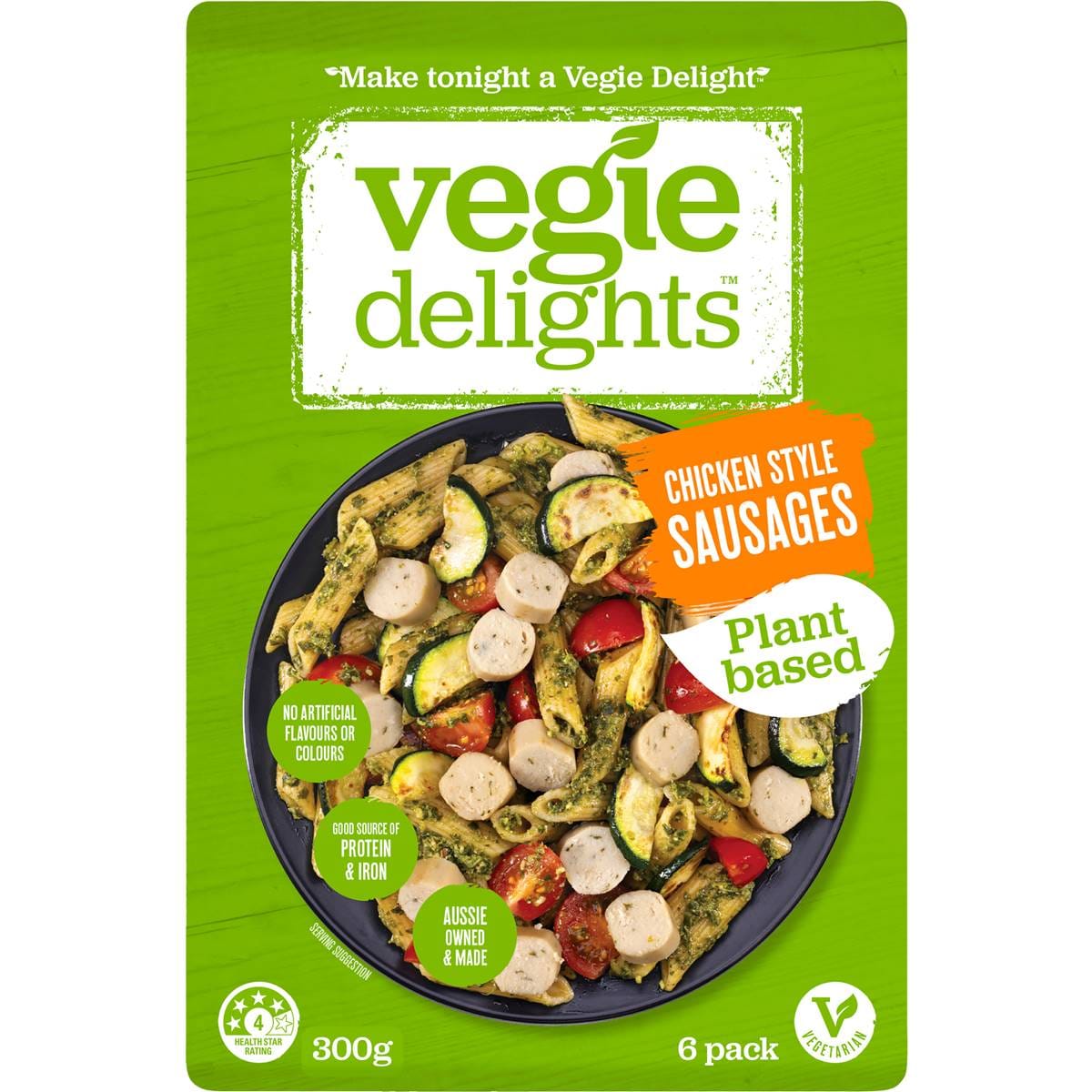 Vegie Delights Chicken Style Sausages Meat Free 300g Woolworths