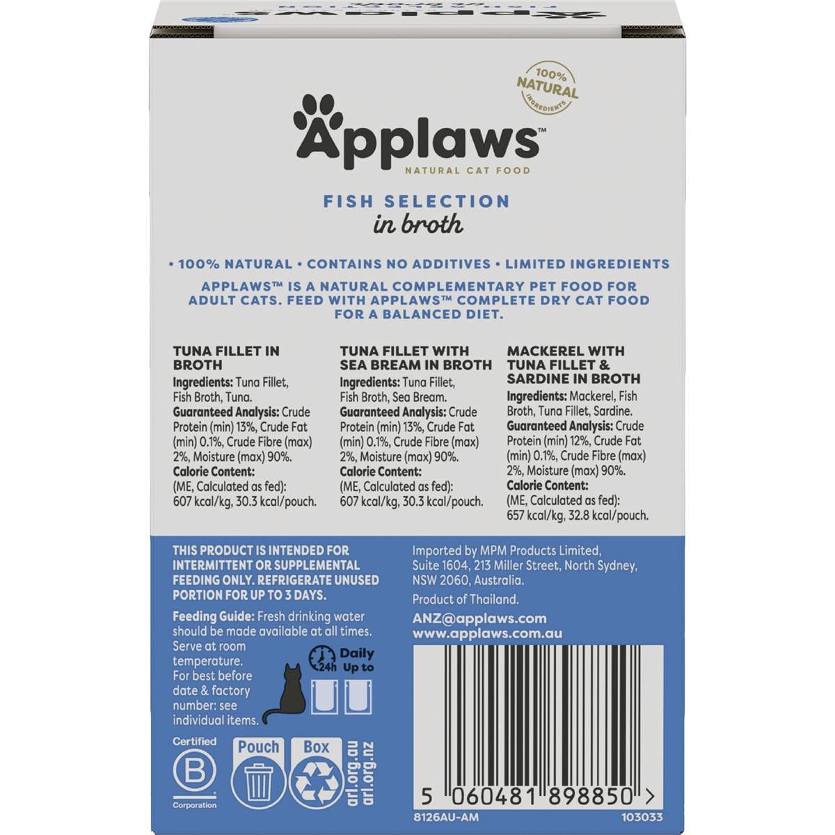 Applaws Cat Food Fish Selection 5 Pack 250g Woolworths