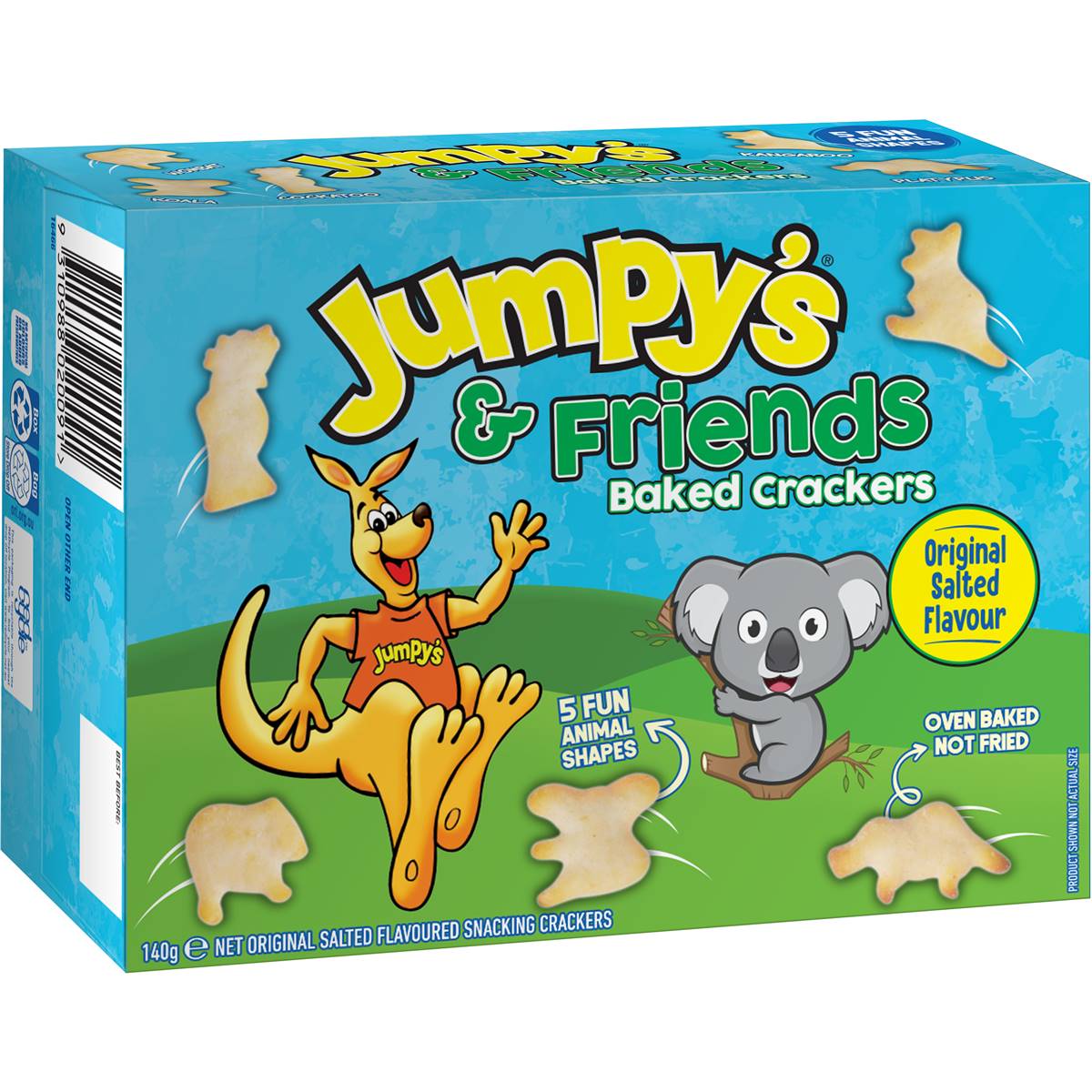 Jumpy's Baked Crackers Original Animal Shapes 140g Woolworths