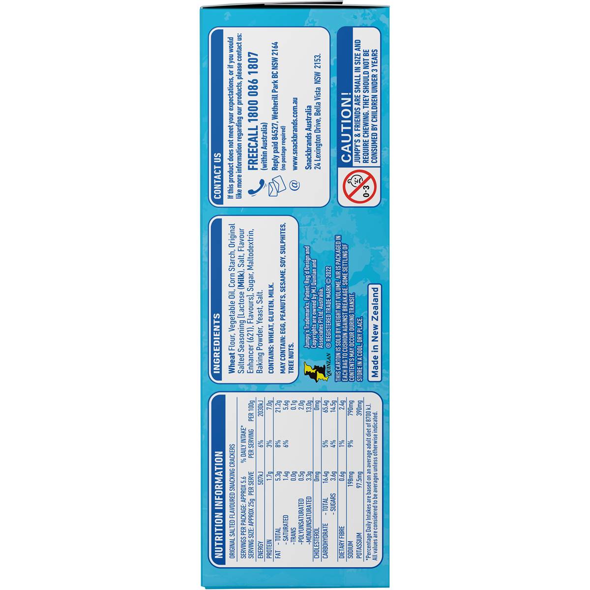 Jumpy's Baked Crackers Original Animal Shapes 140g Woolworths