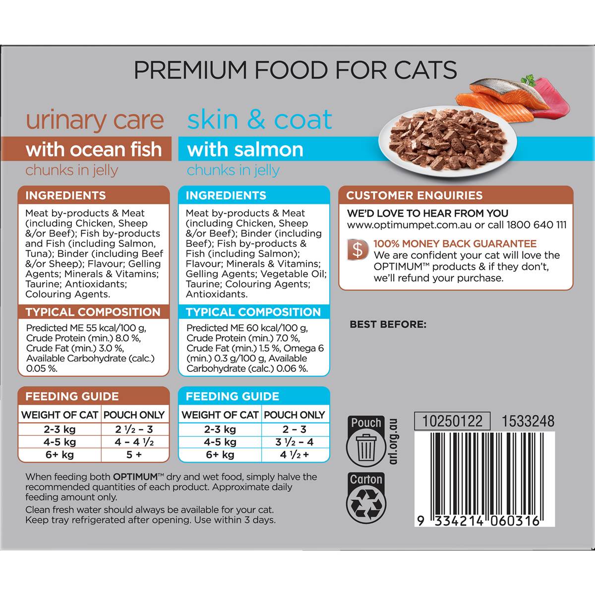 Optimum Cat Food Fish Selection 24 Pack 2.04kg Woolworths