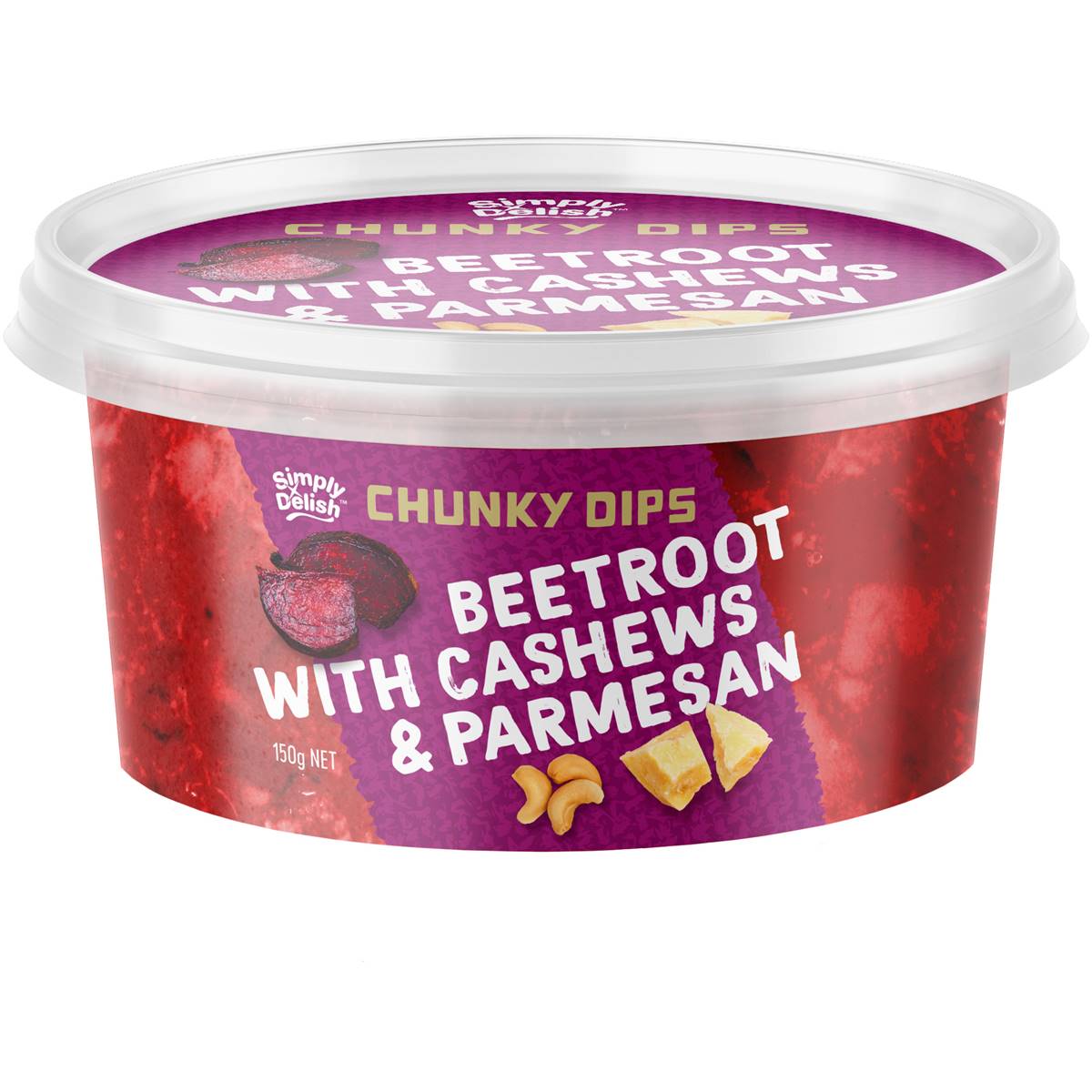 Simply Delish Beetroot with Cashews & Parmesan Dip 150g