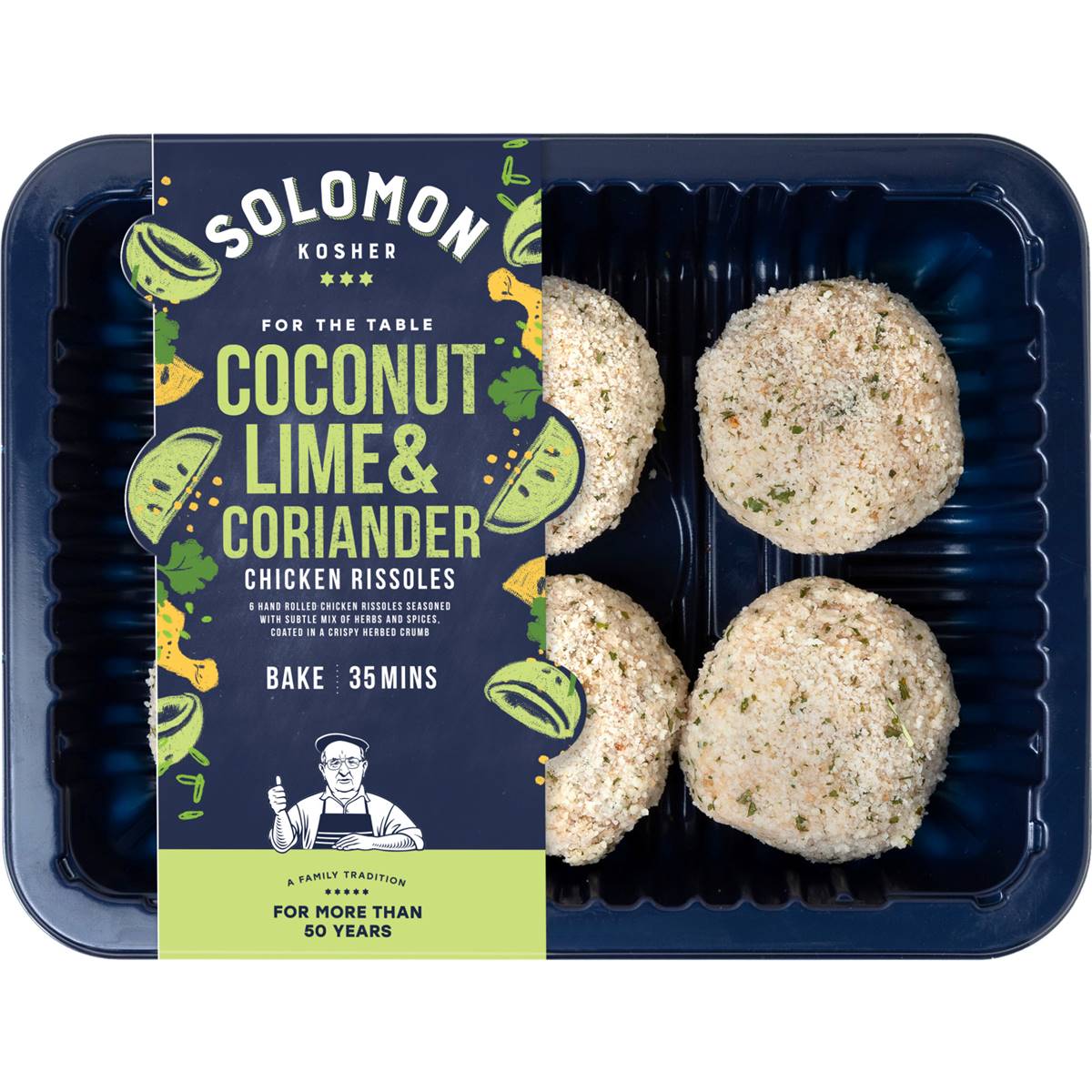 Solomon Coconut, Lime & Coriander Chicken Rissoles 300g 600g Woolworths