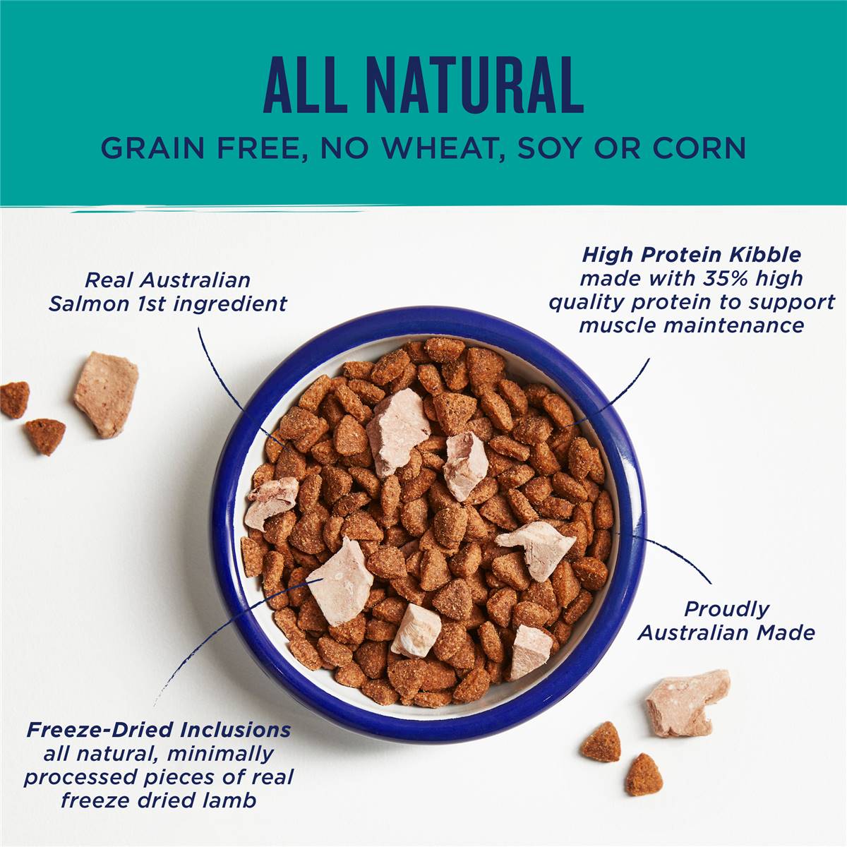Farmers Market Grain Free Adult Dry Cat Food Salmon With Freeze Dried Lamb 1kg Woolworths