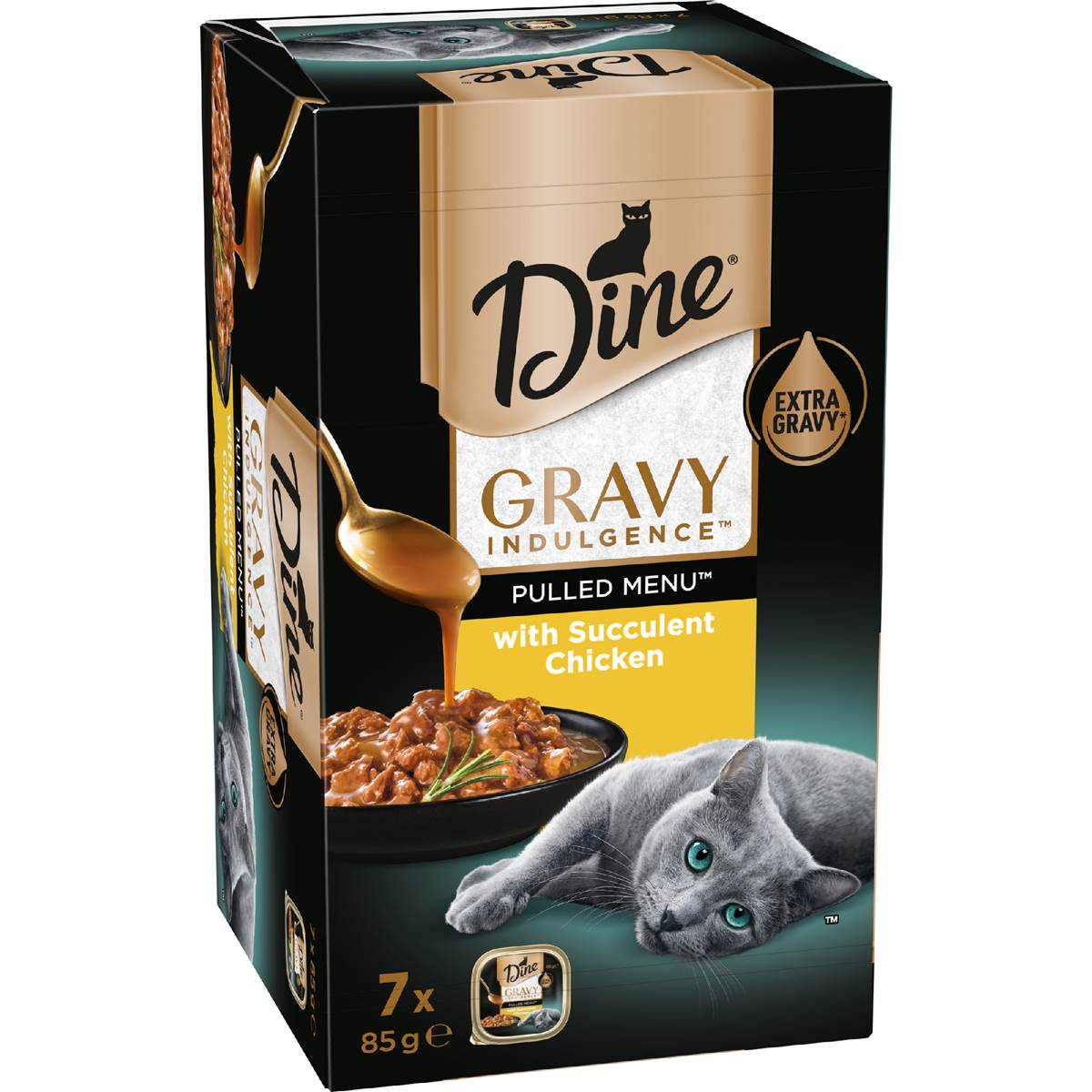 Dine Pulled Menu Adult Wet Cat Food With Chicken Trays 85g X 7 Pack Woolworths