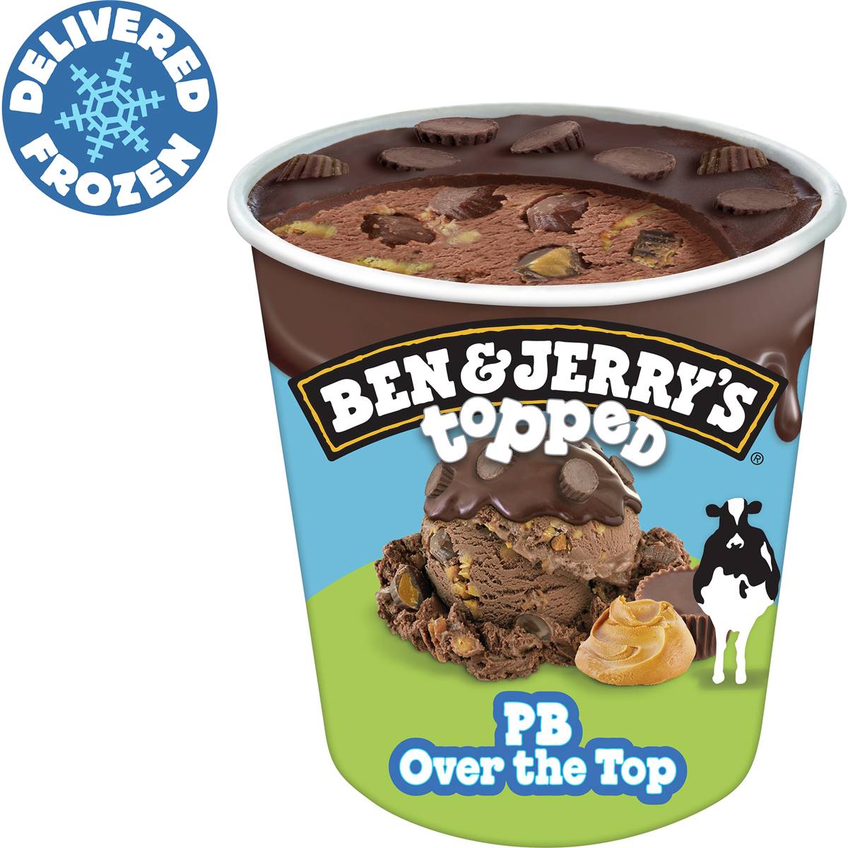 Ben Jerry S Topped Pb Over The Top Ice Cream 436ml Woolworths