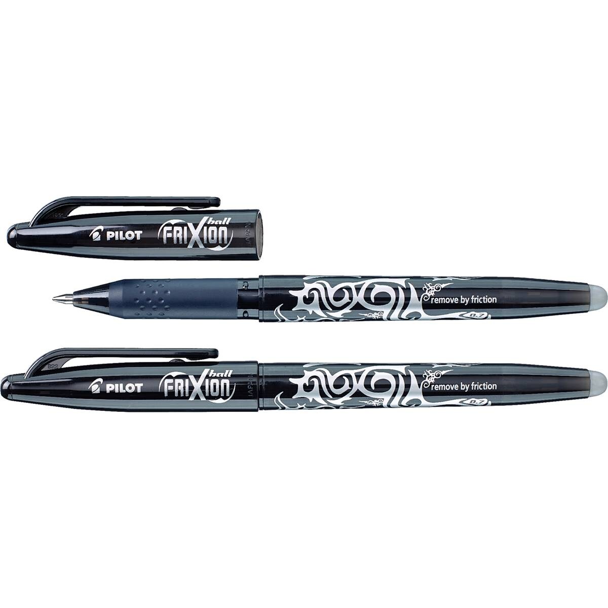 Pilot Frixion Ball Erasable Gel Pen 0.7mm Black 2 Pack Woolworths