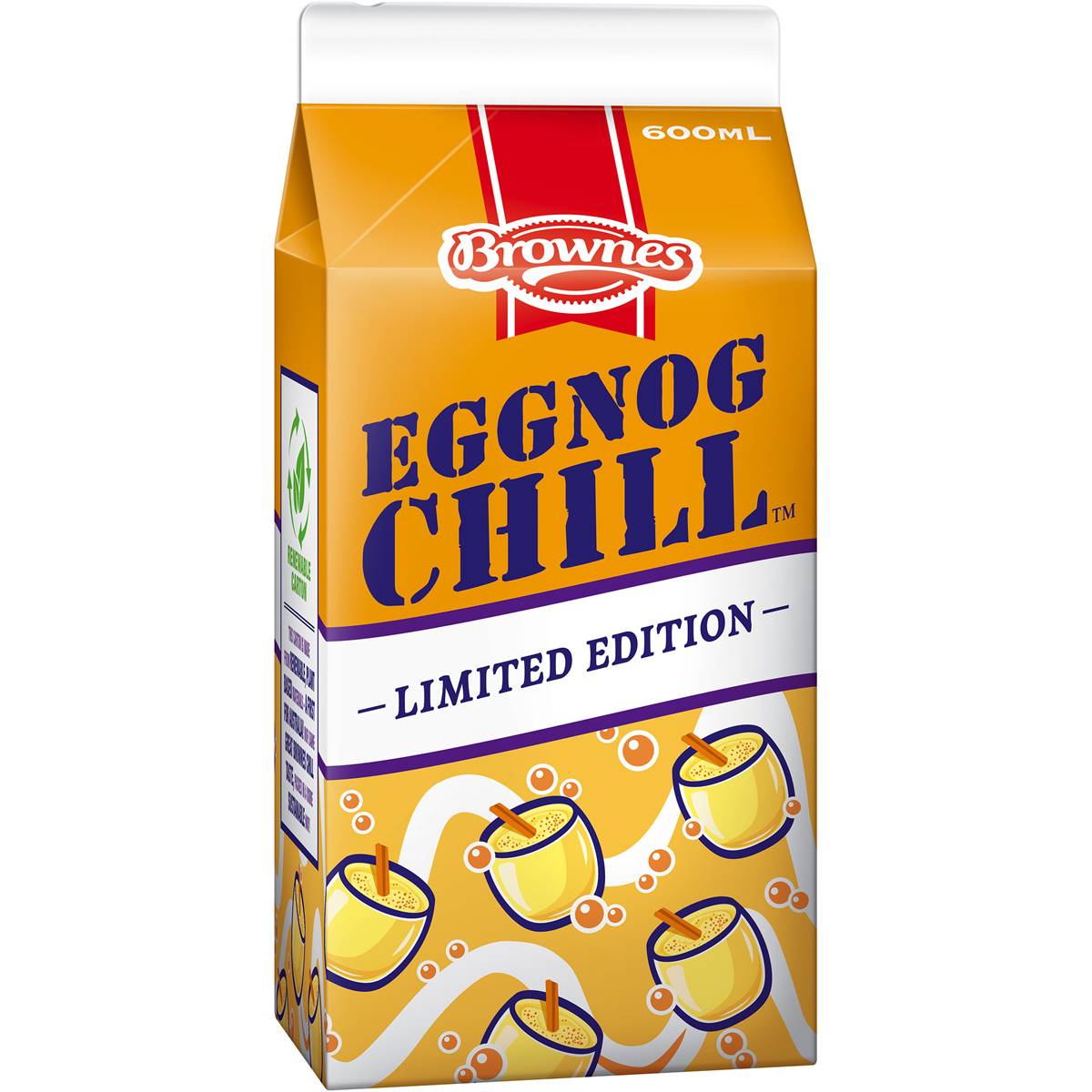 Brownes Eggnog Chill Flavoured Milk Limited Edition 600ml Woolworths