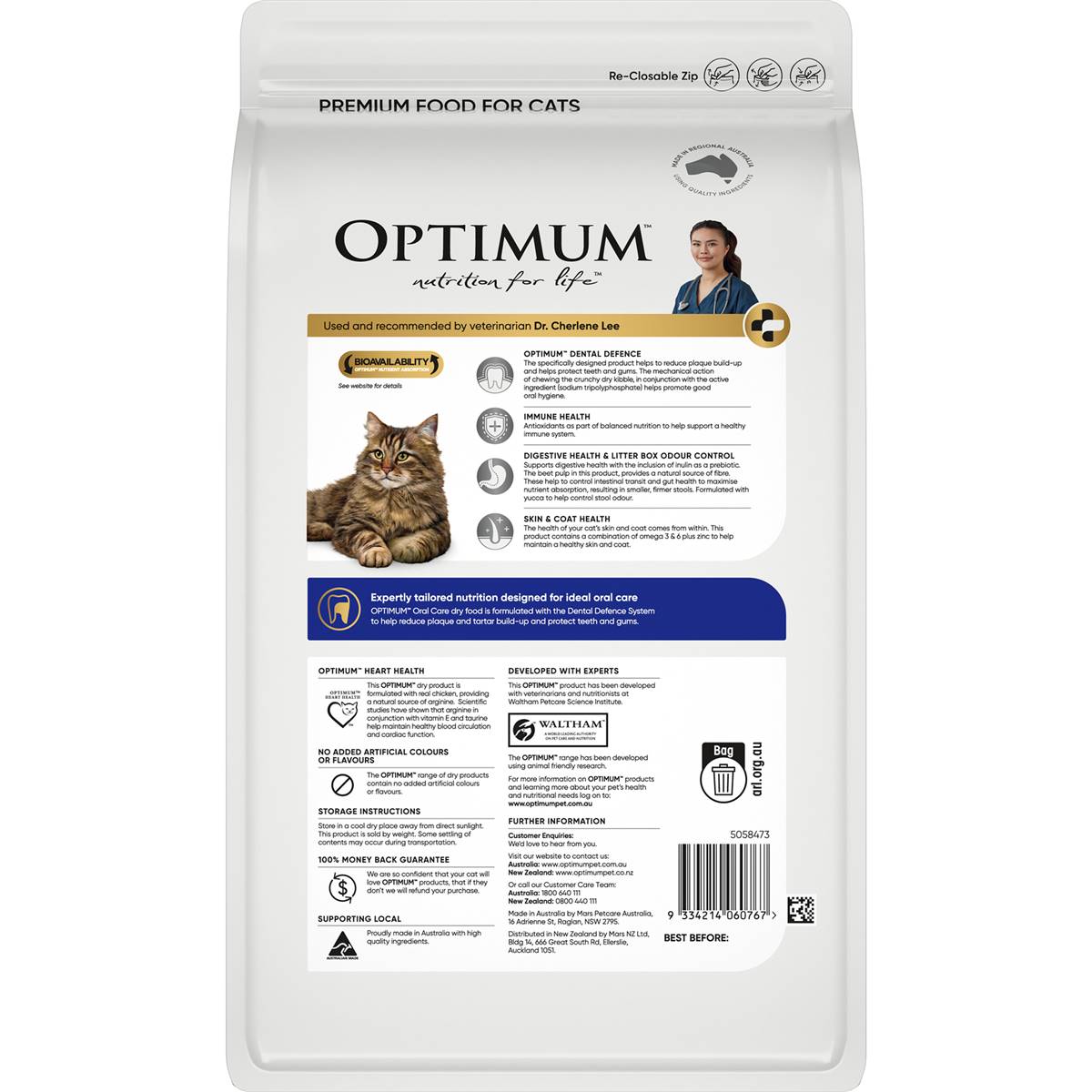 Optimum Cat Food Oral Care Dry 2kg Woolworths